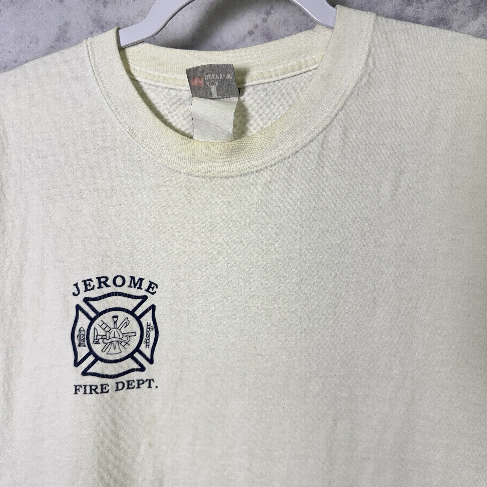 Vintage Vintage Y2K Jerome Fire Department T Shirt Mens Large White Size US L / EU 52-54 / 3 - 3 Thumbnail