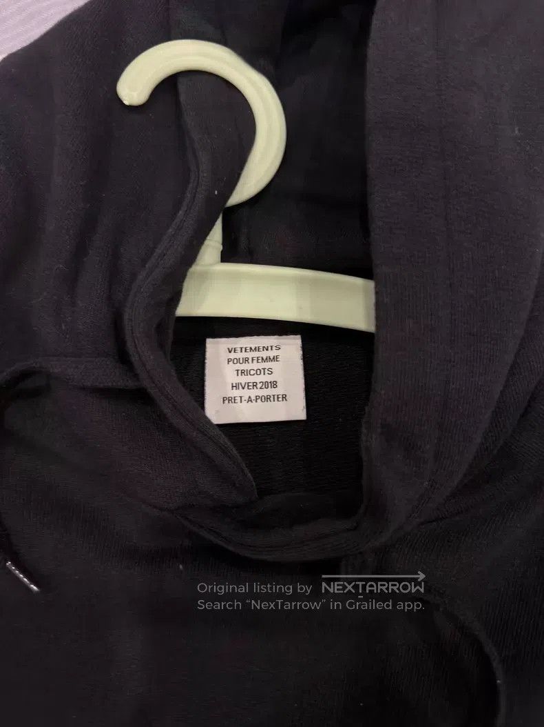 Vetements VETEMENTS Black Fake Two-Piece Hooded Sweatshirt Size US S / EU 44-46 / 1 - 3 Thumbnail