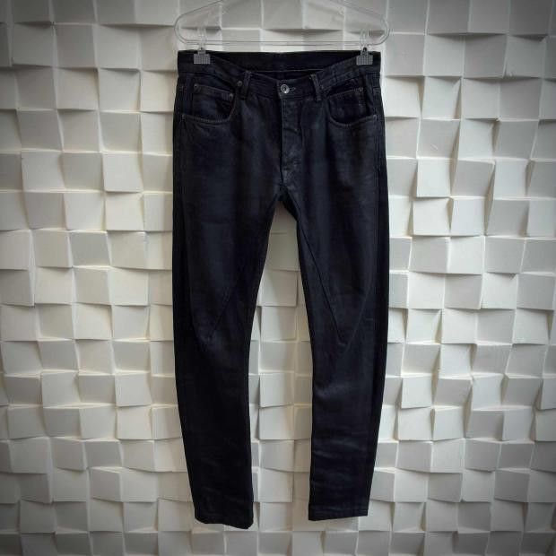 Rick Owens Drkshdw O&M Rick Owens ss14 vicious black mineral waxed detroit cut Size US 29 - 1 Thumbnail