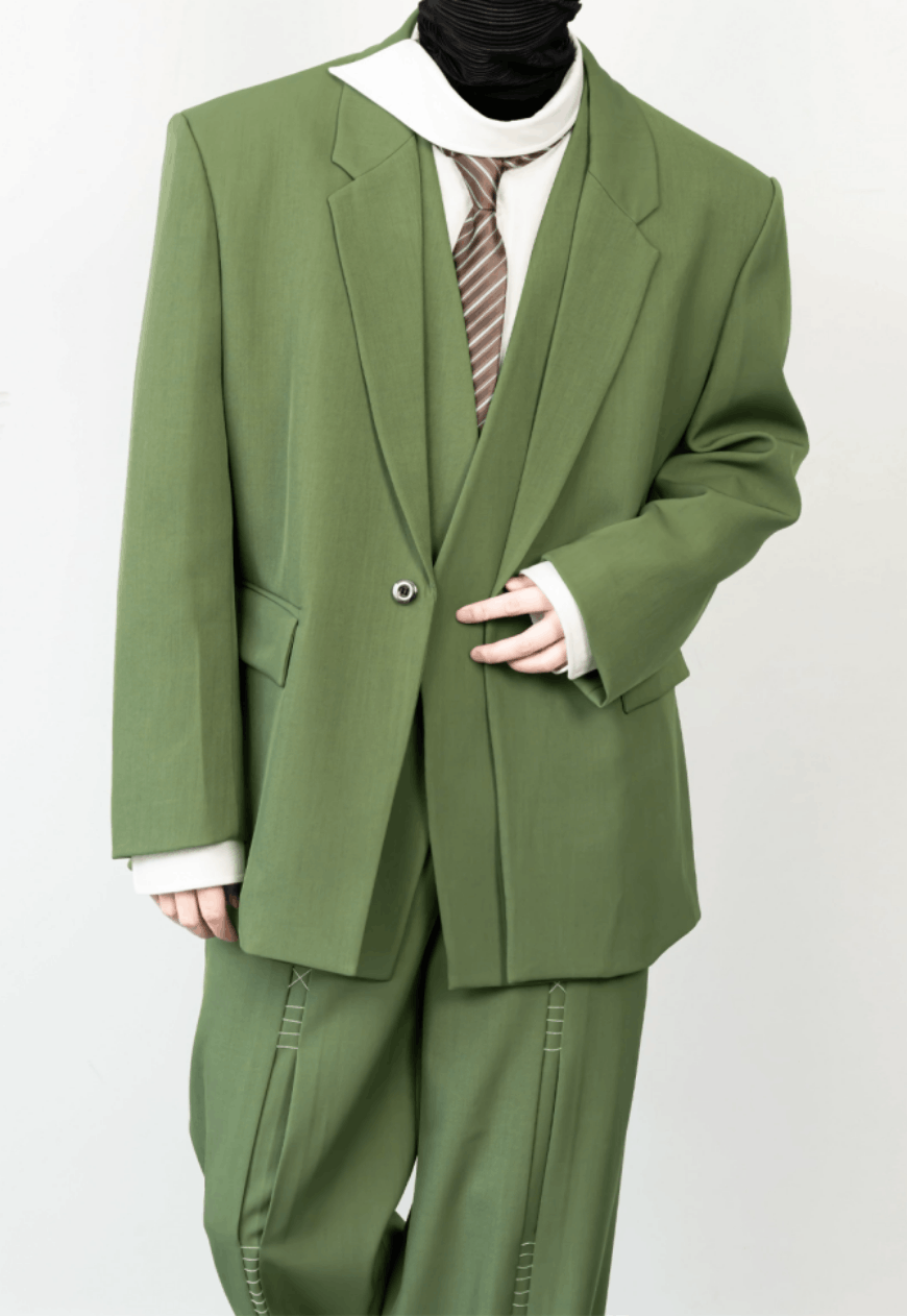 Other Men’s Pamine green high-end suit set Size 38S - 3 Thumbnail