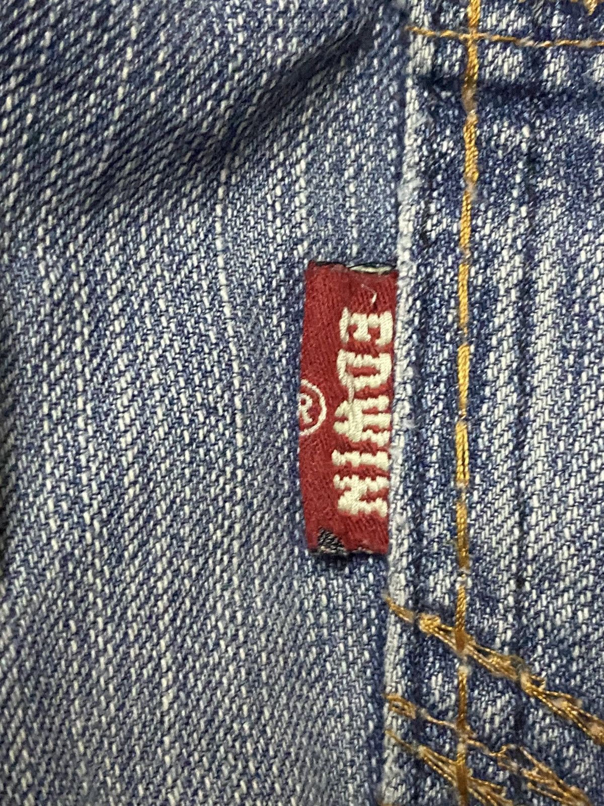 Junya Watanabe Vintage Edwin XVS Faded Wash Thunder Buckle Back Distressed Size US 37 - 13 Thumbnail