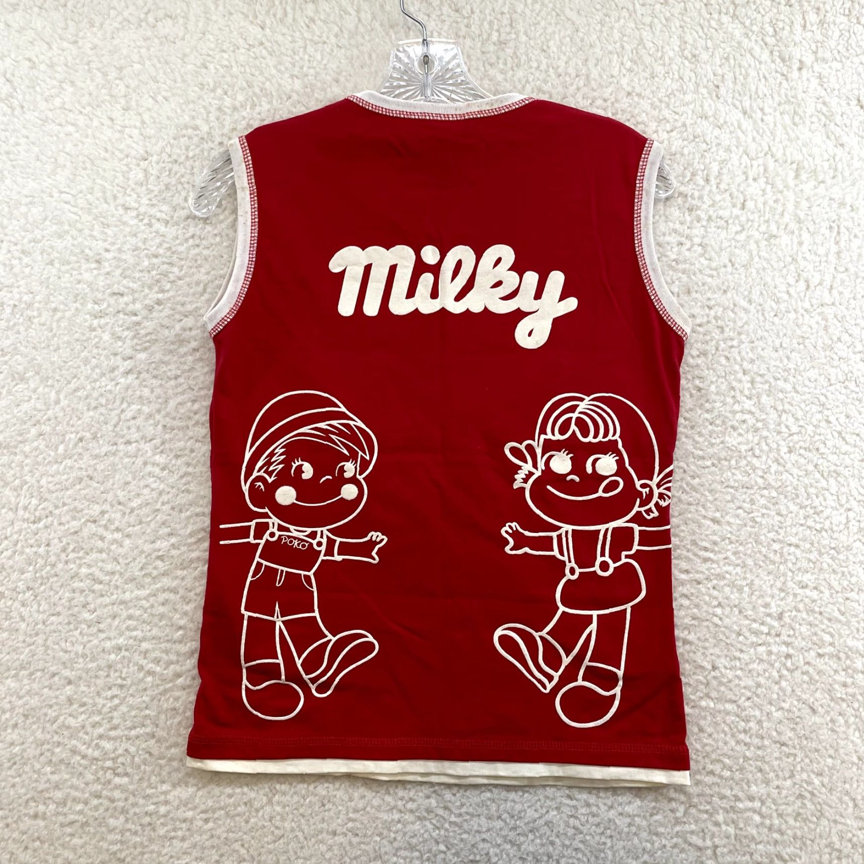 Vintage Y2K Vintage Milky Peco Chan Shirt Tank Top Red Cartoon Anime Graphic Kawaii M Mens Size M / US 6-8 / IT 42-44 - 2 Thumbnail