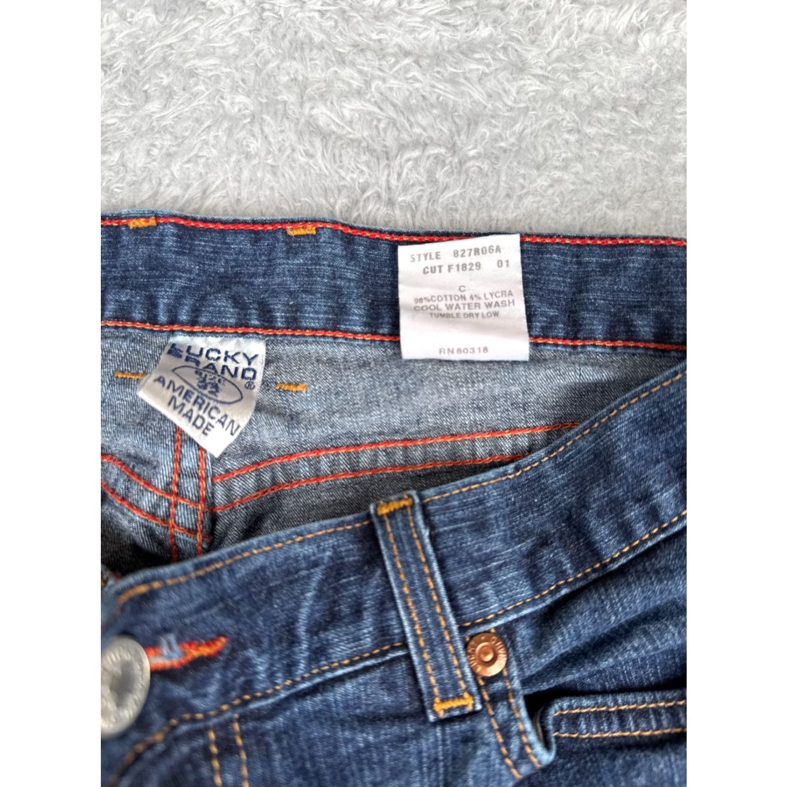 Lucky Brand VINTAGE Lucky Brand Jeans Womens 14 Blue Denim Bootcut Mid Rise 30x30 Comfort USA 5-Pocket Womens Jeans Size 36" / US 14 / IT 50 - 7 Thumbnail
