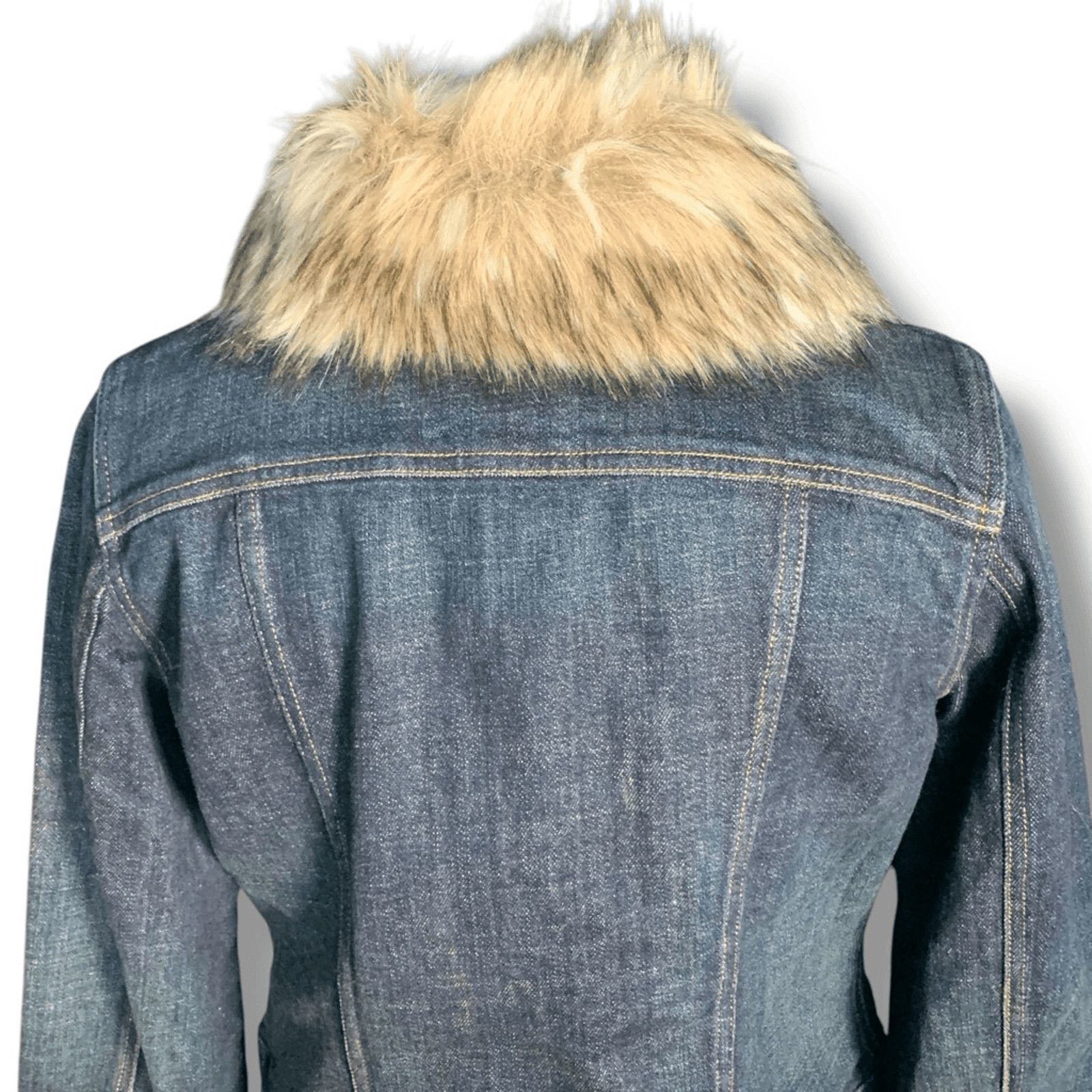Vintage Vintage Ralph Lauren Denim Jacket Faux Fur Collar Western Size M / US 6-8 / IT 42-44 - 6 Thumbnail