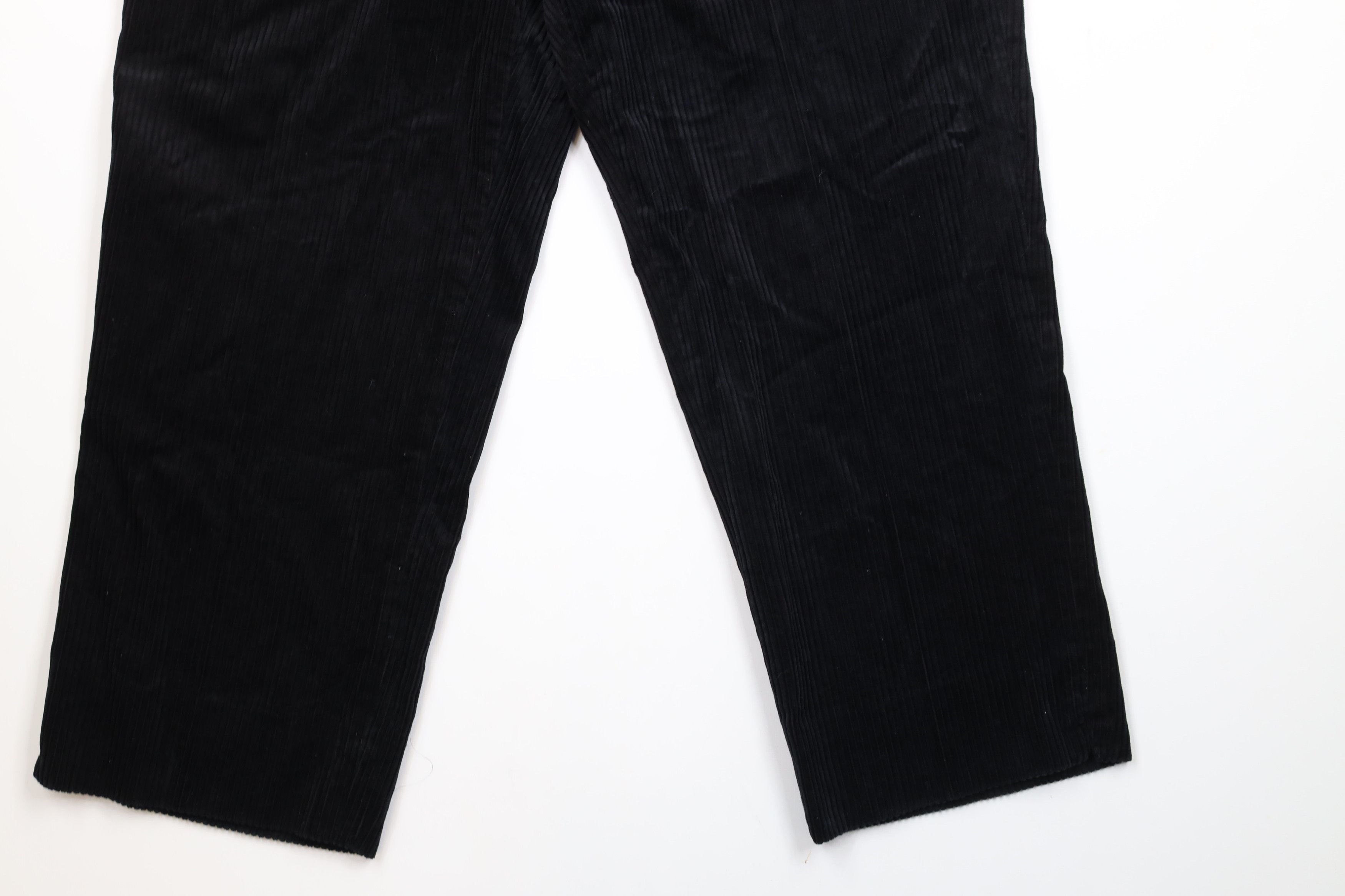 Vintage Vintage 90s Streetwear Wide Leg Corduroy Chino Pants Black Size US 36 / EU 52 - 4 Thumbnail