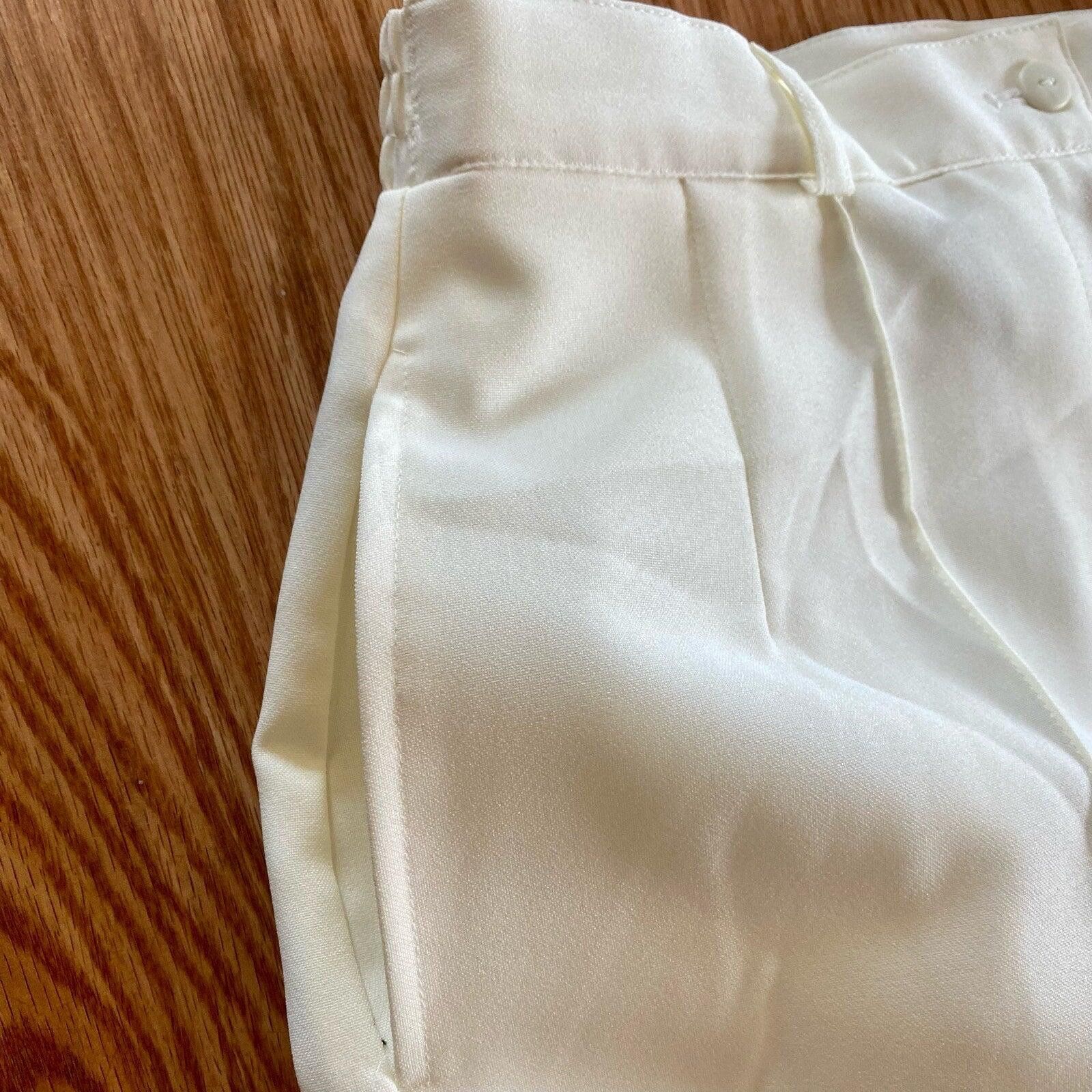 Other BFA Classics Ivory Cream Straight Leg Dress Pants Womens 10 Size 32" / US 10 / IT 46 - 4 Thumbnail