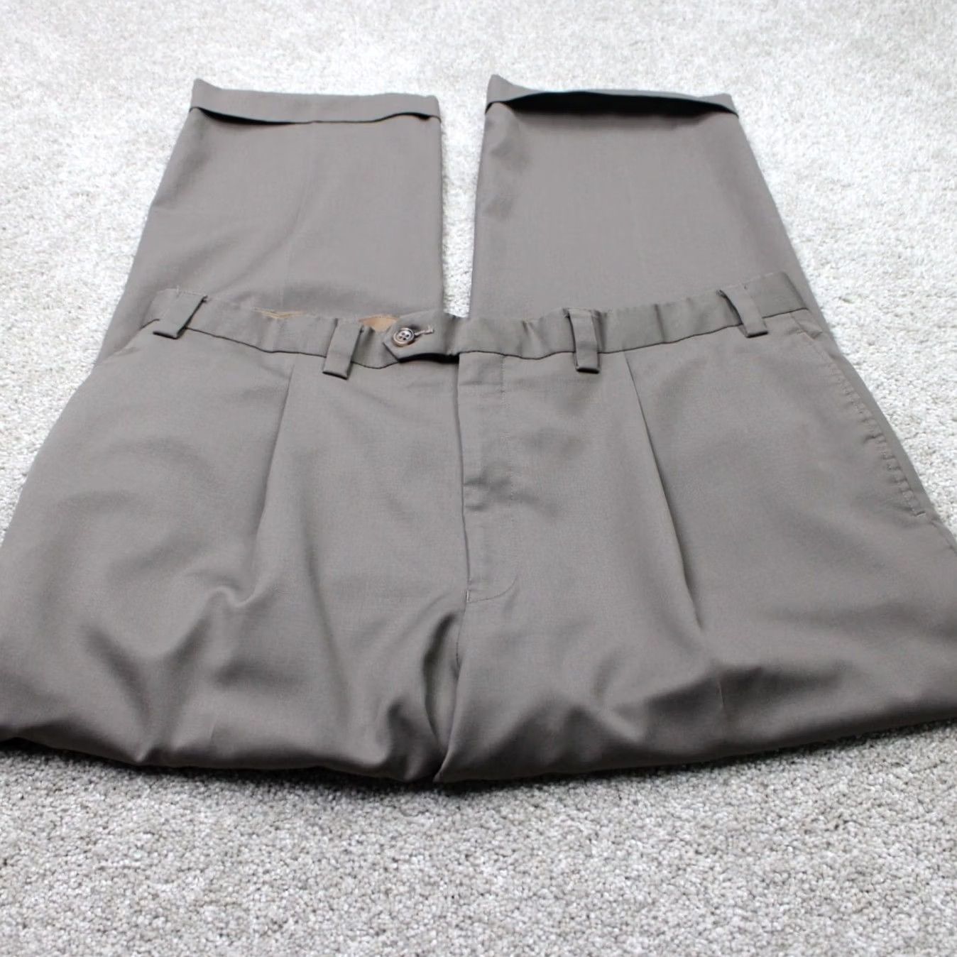 Joseph Abboud Joseph Abboud Pants Mens 39 Gray Wool Pleated Straight Leg Dress Pants Size US 39 - 2 Thumbnail