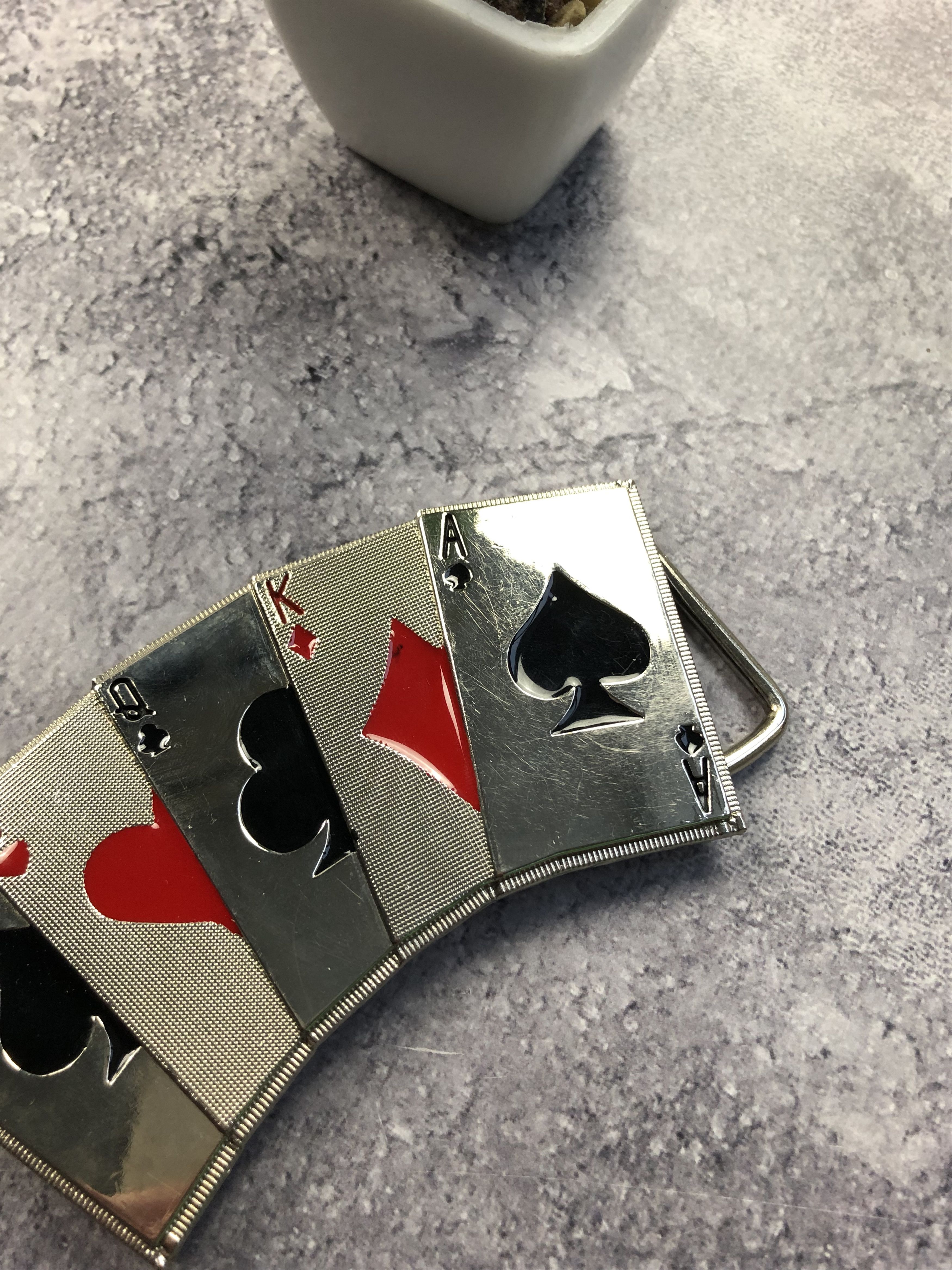 Other BELT BUCKLE In The Shape Of a Playing Card Deck Streetwear Size ONE SIZE - 4 Thumbnail