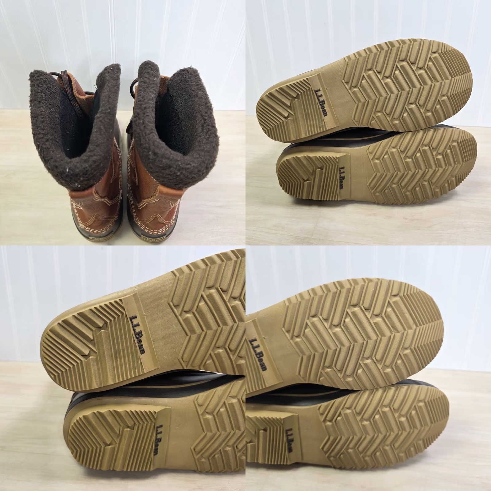 Vintage L.L. Bean Original Tumbled Leather Removable Felt Liner Tall Duck Boots Womens 9 Brown Leather Water Resistant Insulated Lined Lace Up Boots Womens 9 Size US 9 / IT 39 - 8 Thumbnail