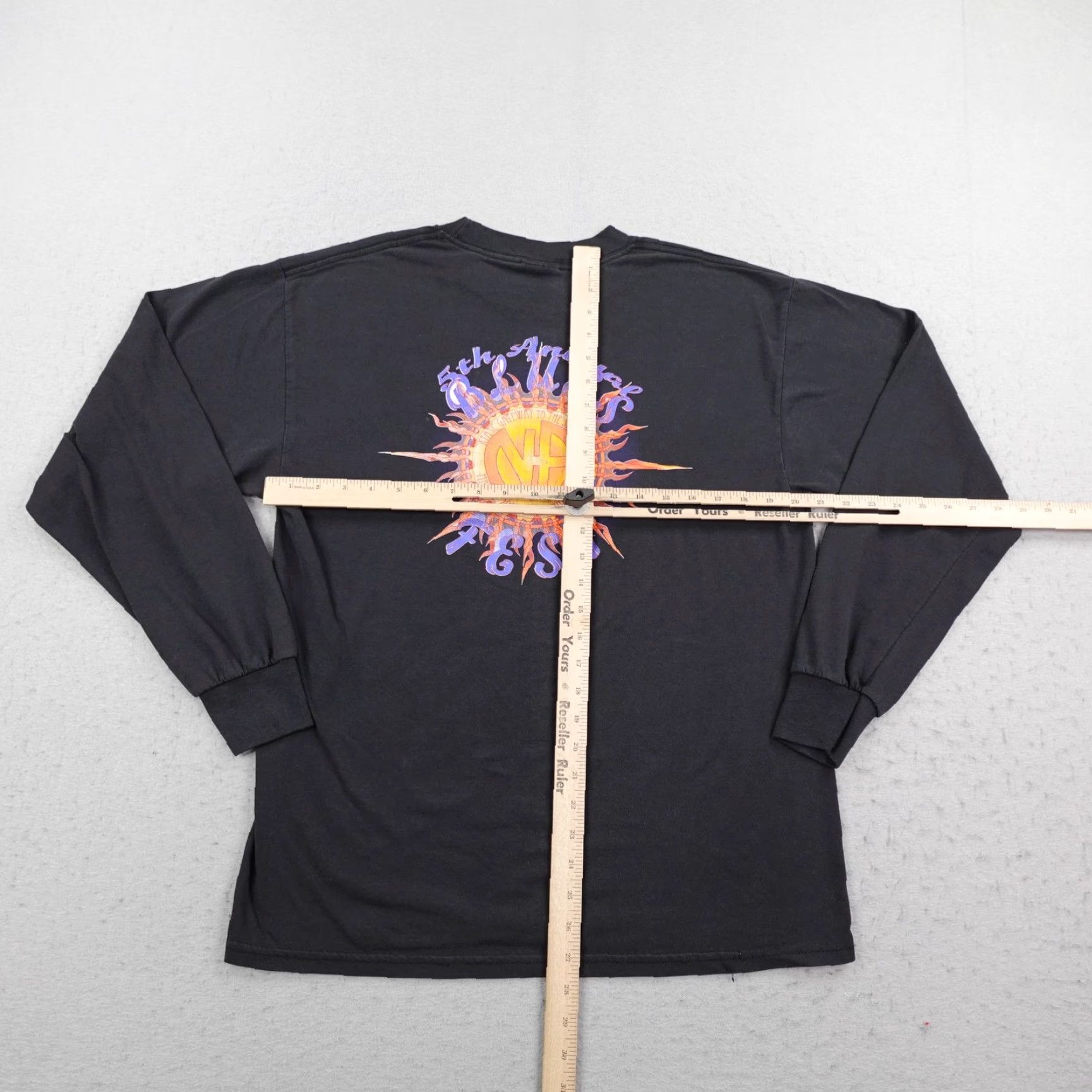Gildan VINTAGE Three Rivers Blues Fest Shirt Mens Large Black 5th Annual 2002 Y2K Size US L / EU 52-54 / 3 - 6 Thumbnail