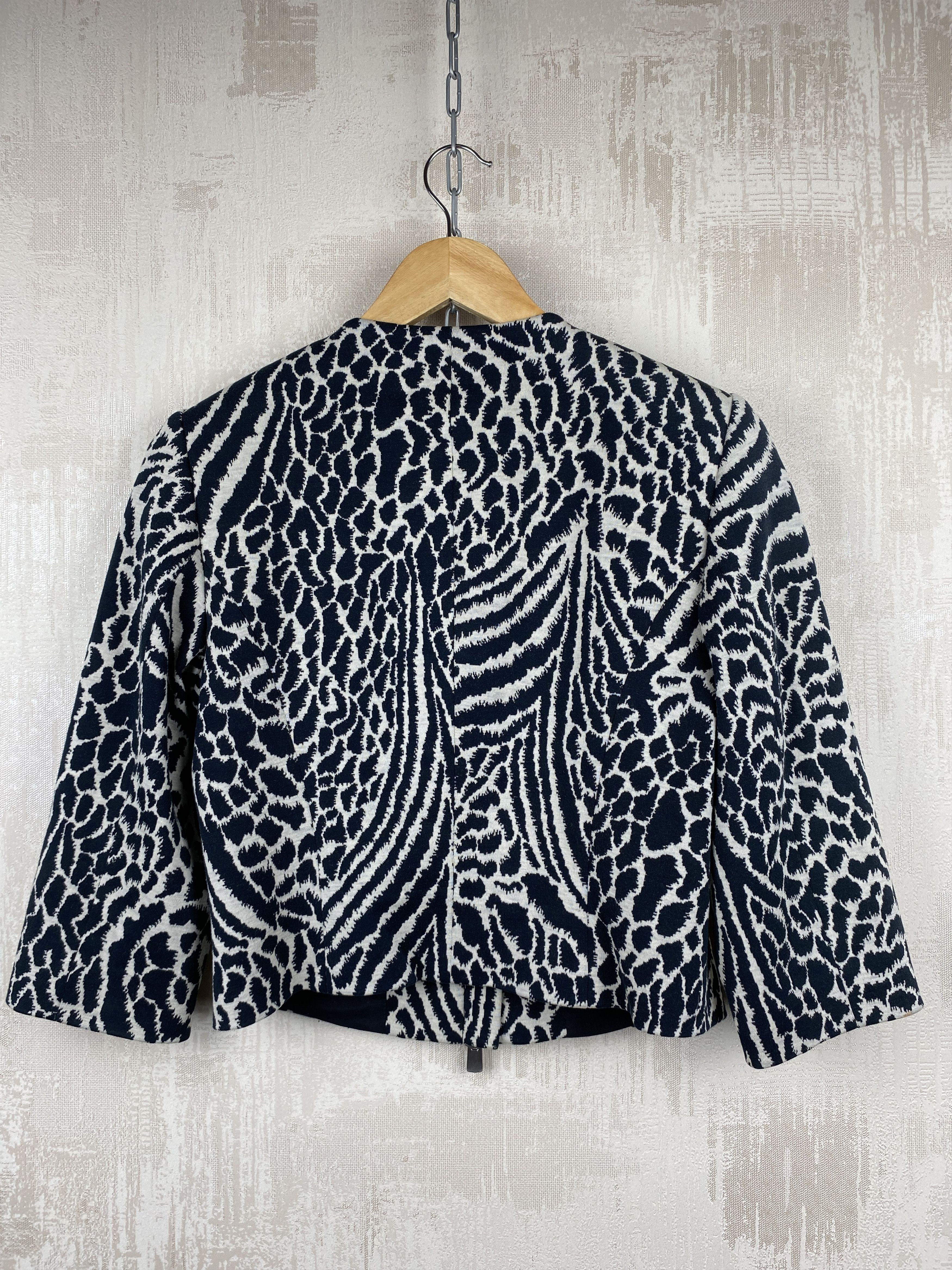 Designer × Wolford Wolford Cotton Wool Animal Print Cropped Zip Jacket Blazer Size S / US 4 / IT 40 - 6 Thumbnail