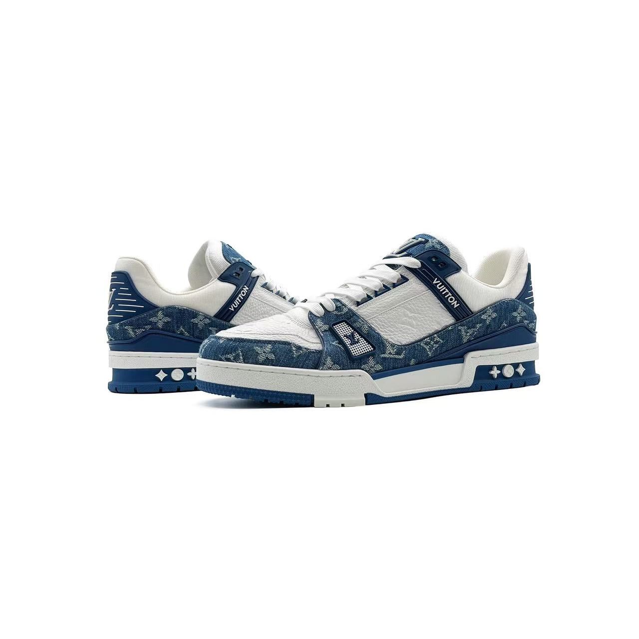 Louis Vuitton Louis Vuitton Denim Monogram Trainer Sneakers Size US 6.5 / IT 36.5 - 3 Thumbnail