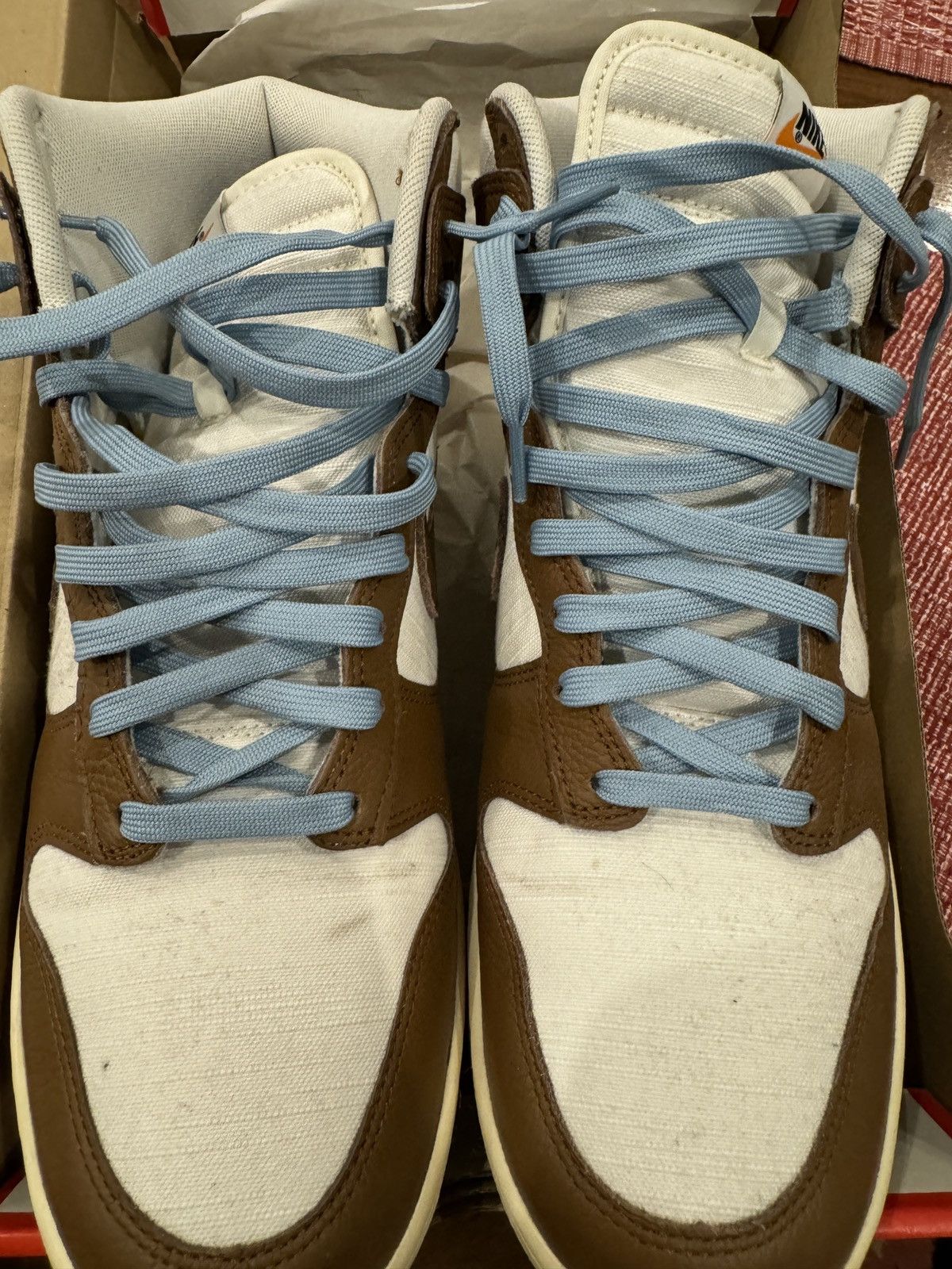 Nike Nike Dunk Hi Retro Premium Pecan/Sail/Worn Blue Size US 12 / EU 45 - 4 Thumbnail