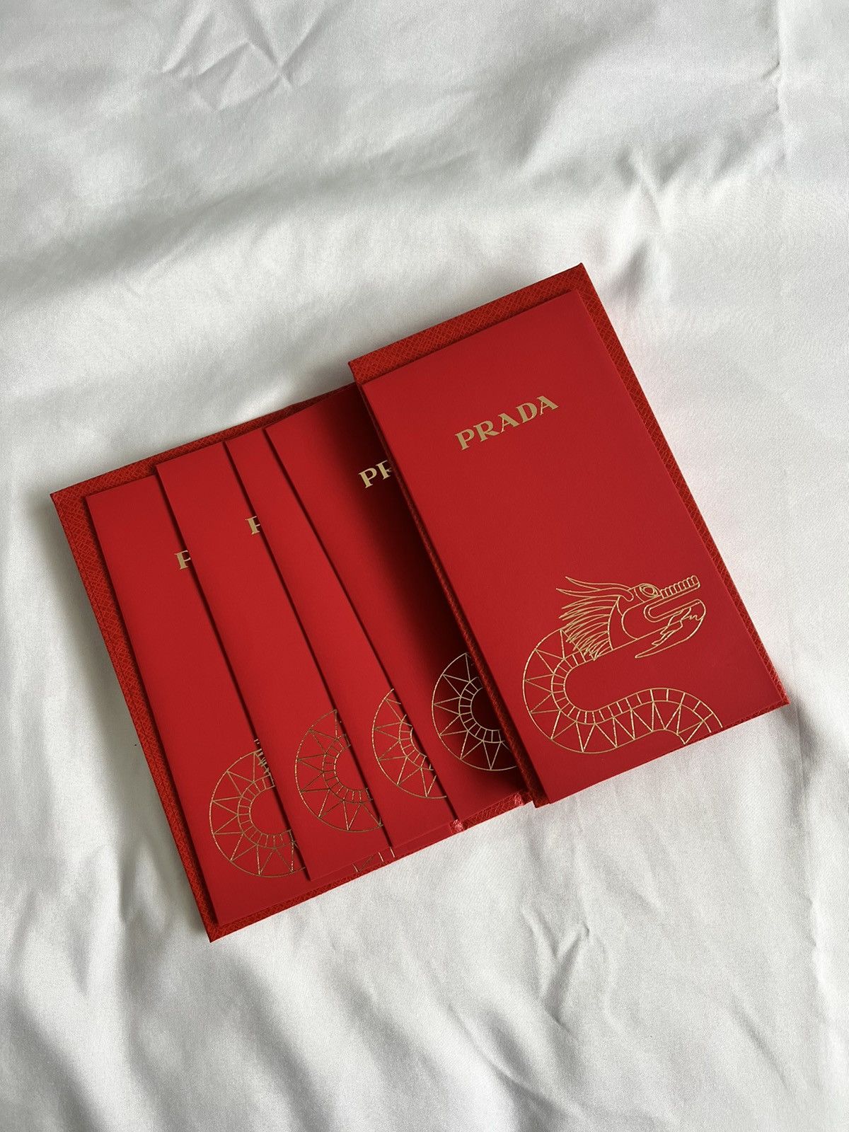 Prada PRADA year of Dragon 2024 Red Packet Box Set for nylon bag Size ONE SIZE - 3 Thumbnail