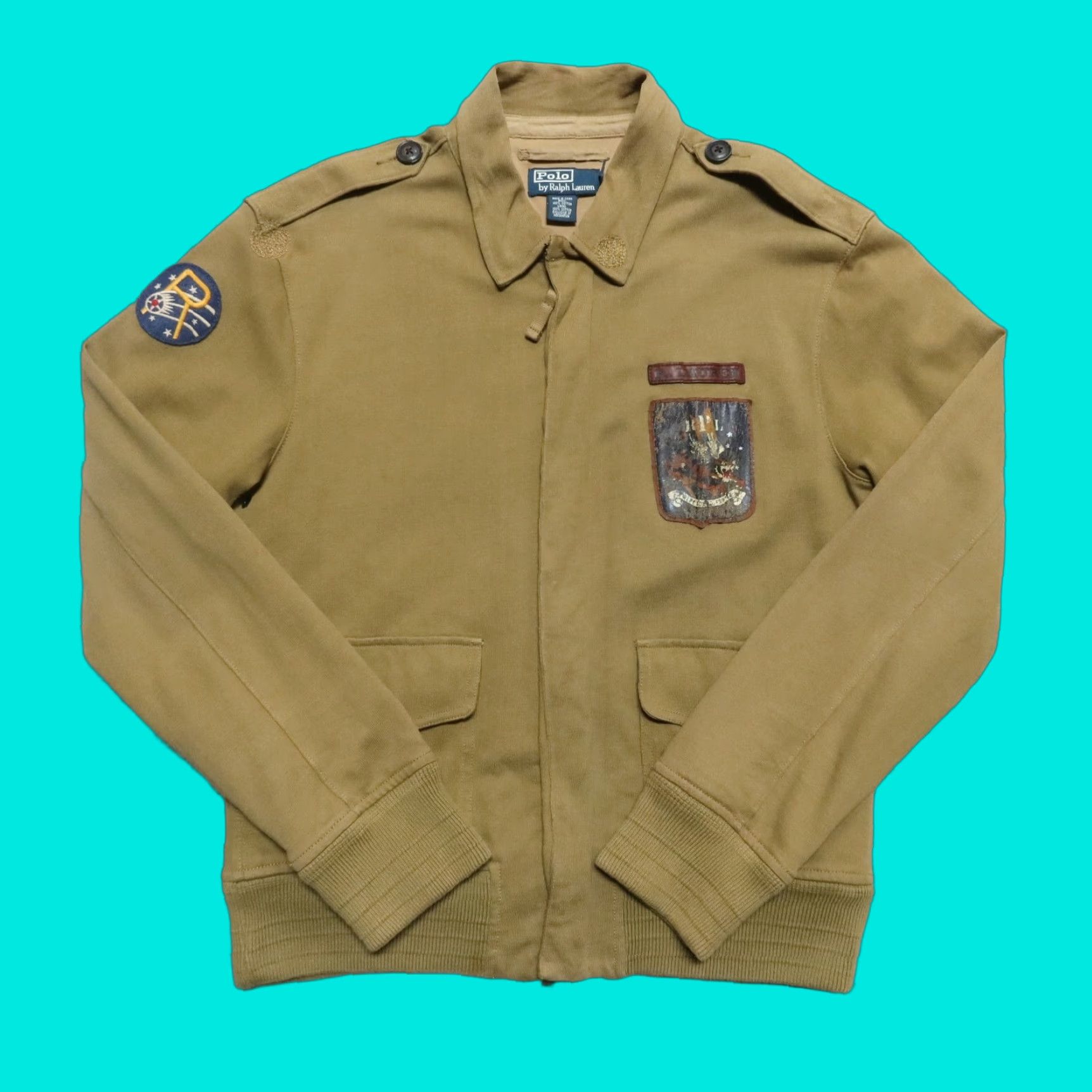 Polo Ralph Lauren VINTAGE Polo Ralph Lauren Soaring Tigers Military Jacket Men Medium Green Polo Ralph Lauren Military Jacket Mens Medium Green 90s Size US M / EU 48-50 / 2 - 1 Thumbnail