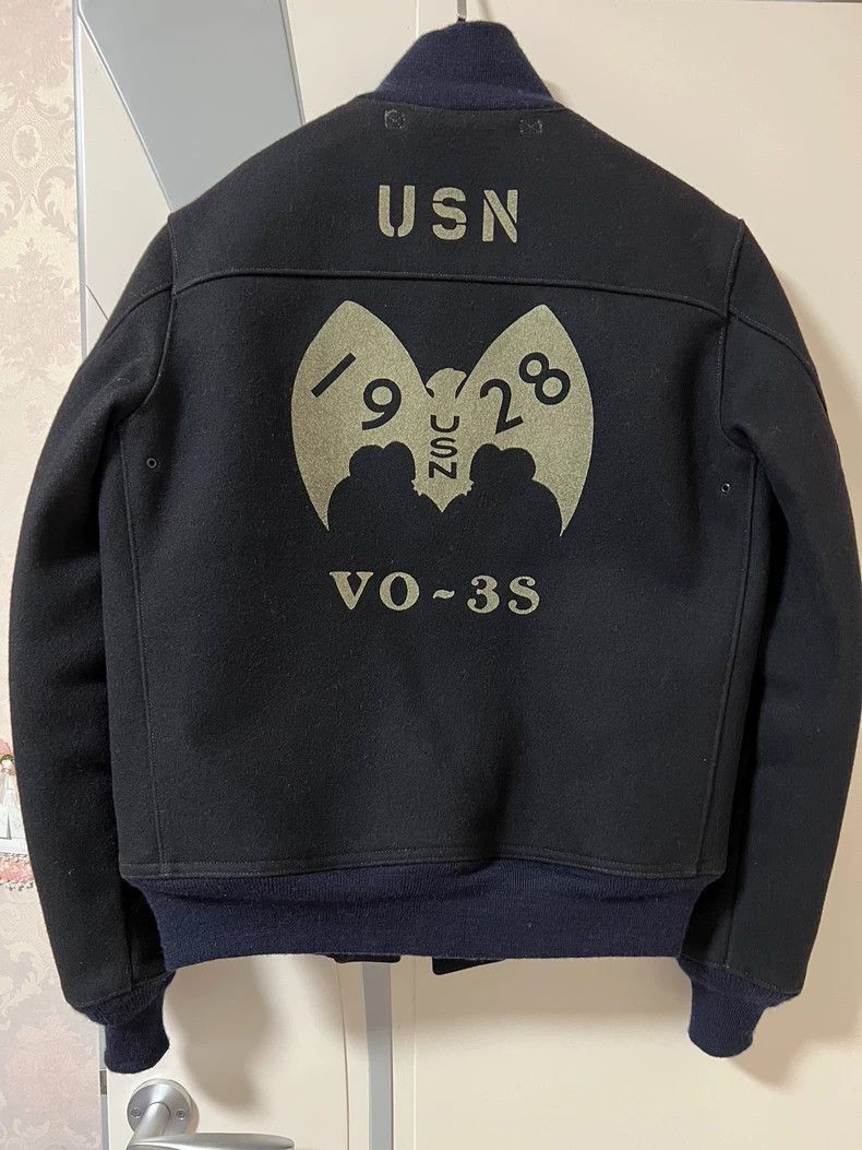 Freewheelers Freewheelers Freewheelers Black bat squadron A-1 pure wool Size US M / EU 48-50 / 2 - 2 Thumbnail