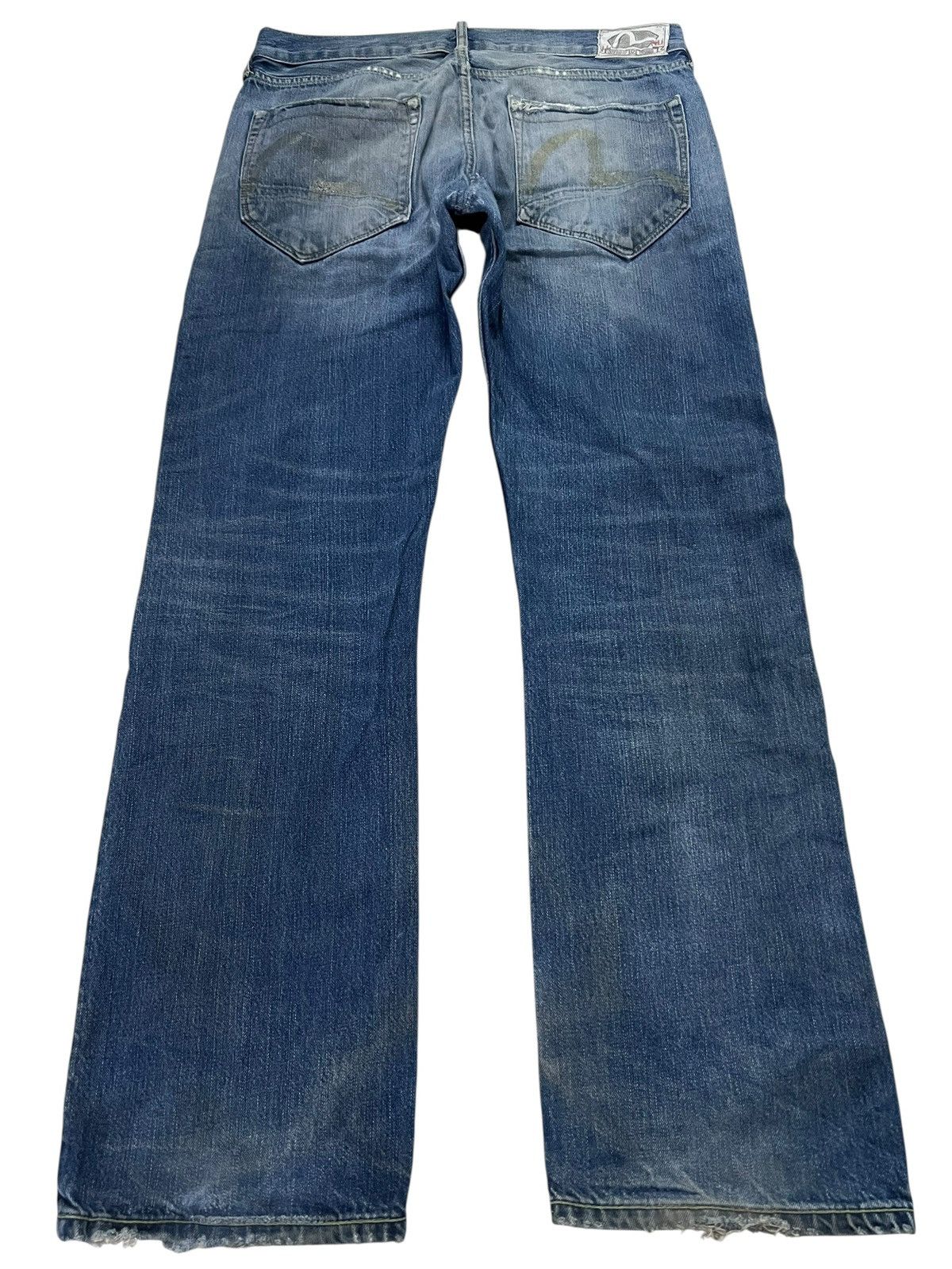 Evisu × Puma 💥90’s💥Vintage Evisu x Puma Distressed Ripped Jean Size US 34 / EU 50 - 2 Thumbnail