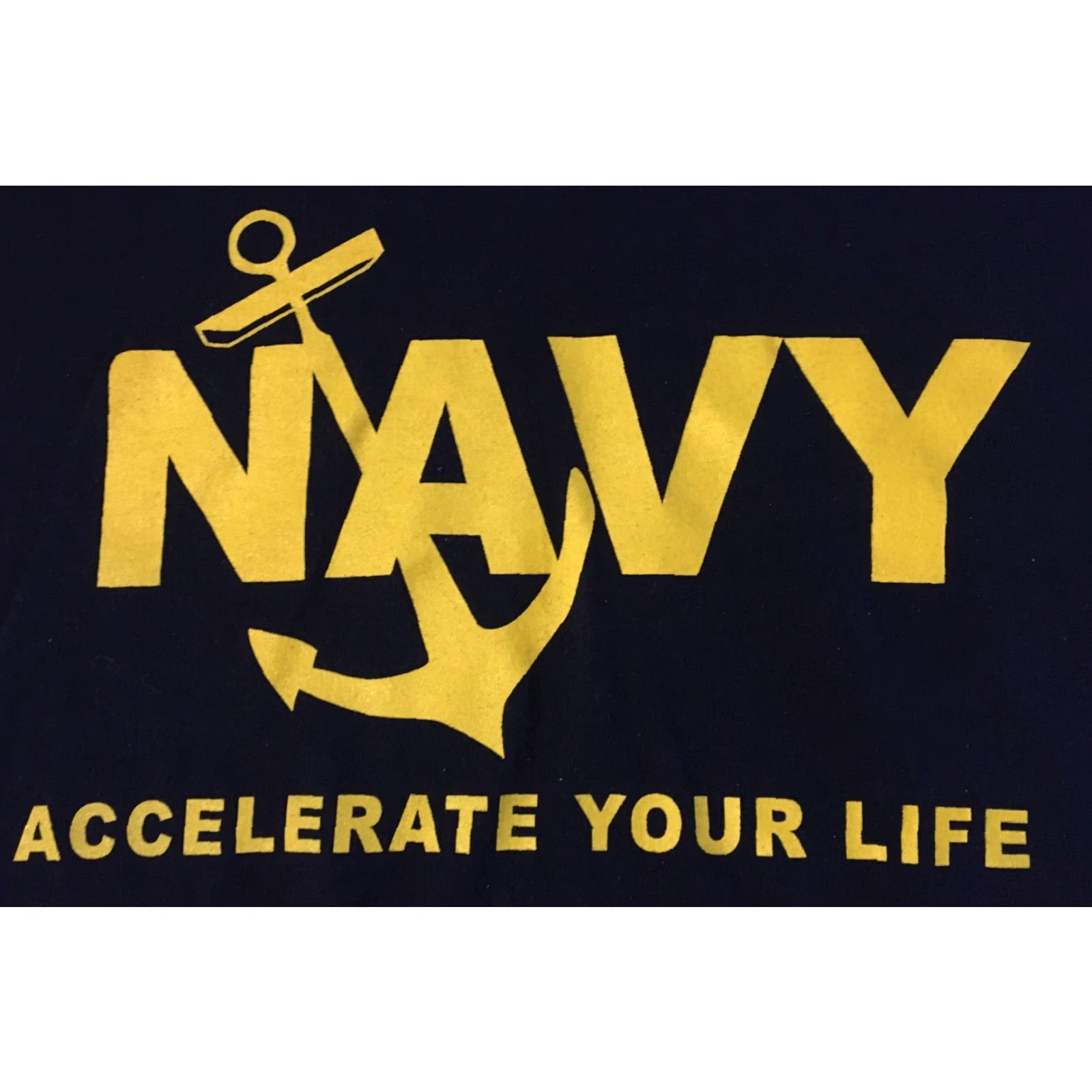 Alife Vtg 80s US Navy Accelerate Your Life Shirt XXL Single Stitch Military Army 90s T-Shirt Mens Navy blue USA Vintage Graphic Tee Size US XXL / EU 58 / 5 - 2 Thumbnail