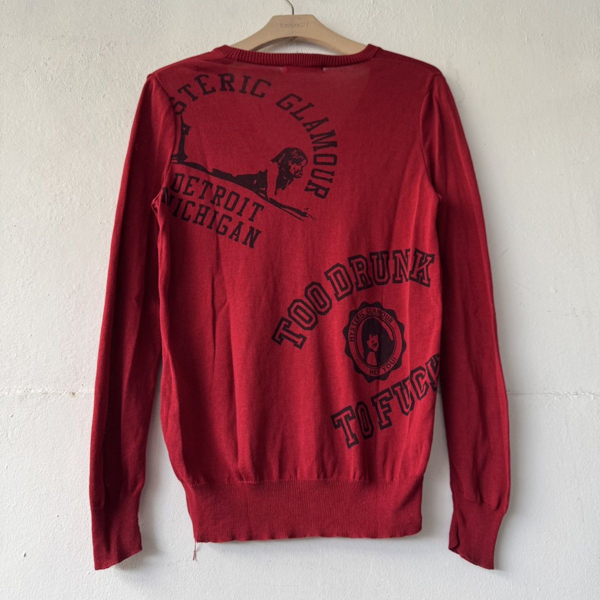 Hysteric Glamour Vintage Hysteric Glamour Detroit Michigan FullPrint Knitwear Size US S / EU 44-46 / 1 - 11 Thumbnail