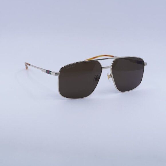 Gucci 🕶️ New Gucci GG1676S 002 Sunglasses - Gold Frame, Brown Size ONE SIZE - 4 Thumbnail