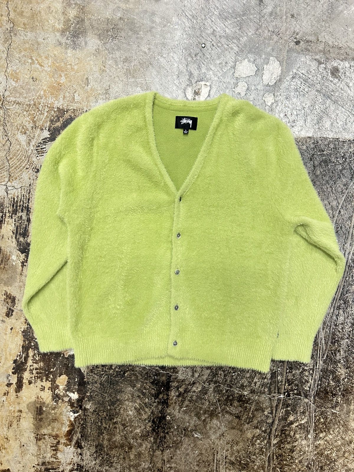 Stussy Shaggy Cardigan | Grailed