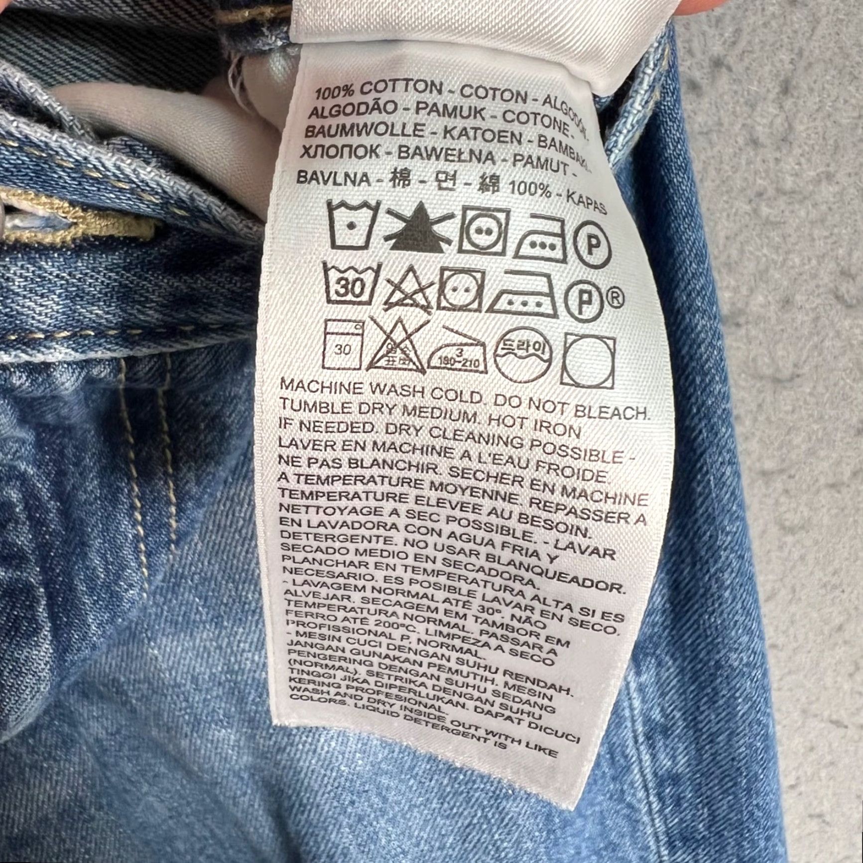 Levi's Levis Womens Size 25 Low Pro Straight Jeans Distressed Blue Denim Size 42" / US 20 - 4 Thumbnail