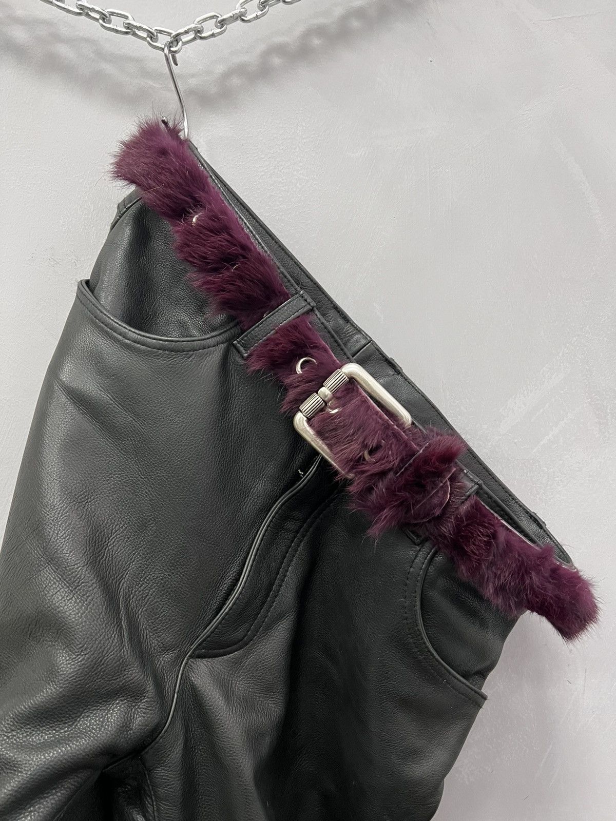 Hysteric Glamour × If Six Was Nine VINTAGE AVANT-GARDE GOTHIC LEATHER BELT RICK OWENS STYLE Size ONE SIZE - 2 Thumbnail