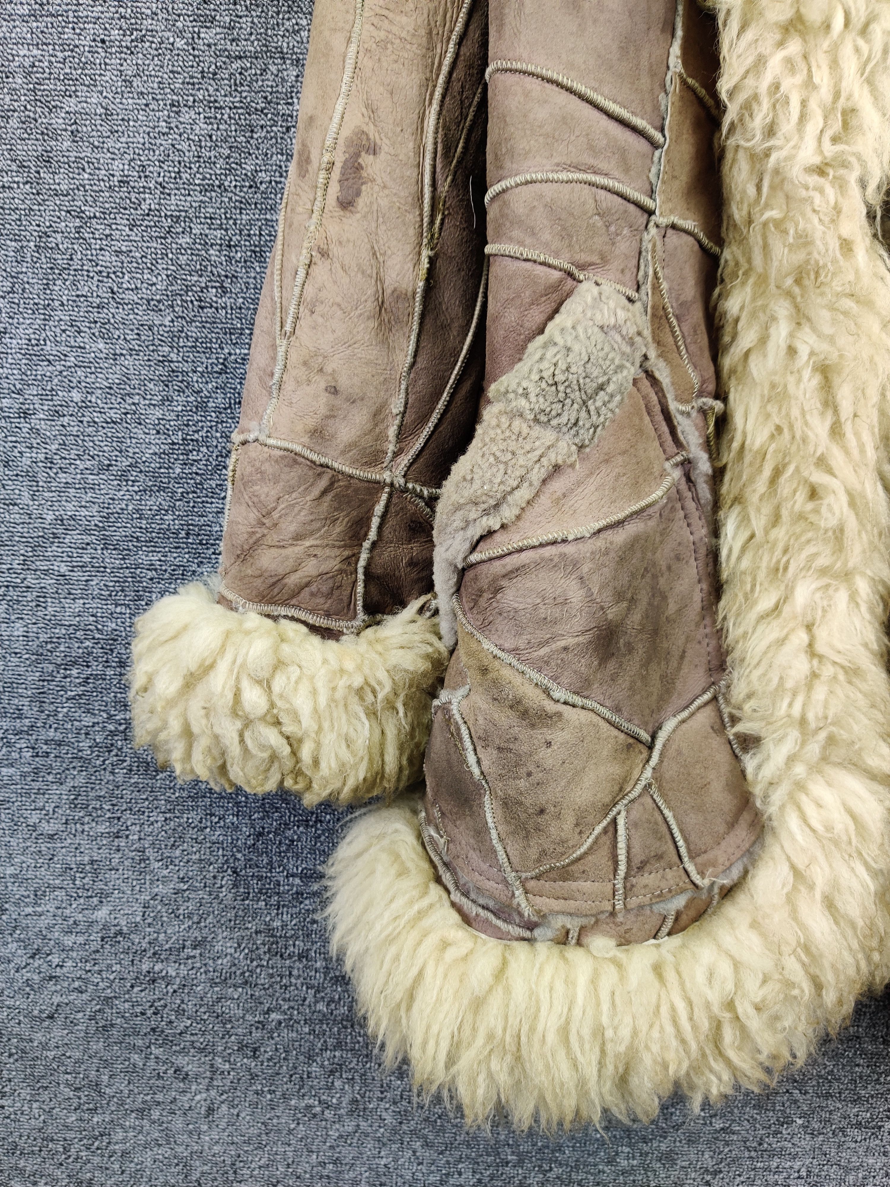 If Six Was Nine Vintage Patchwork Mink Fur Suede Leather Jacket Size US M / EU 48-50 / 2 - 4 Thumbnail