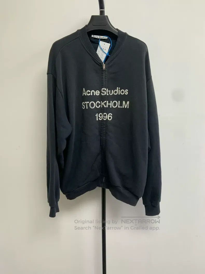 Other Acne Studios Distressed Loose Fit Casual Bomber Jacket Bla Size US L / EU 52-54 / 3 - 1 Thumbnail