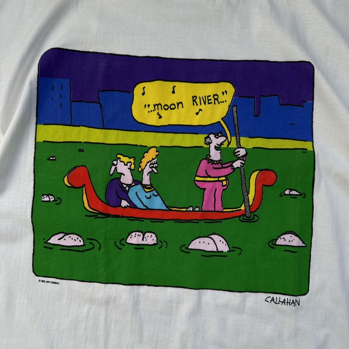 Vintage 1992 MOON RIVER JOHN CALLAHAN T-Shirt Size US XL / EU 56 / 4 - 5 Thumbnail