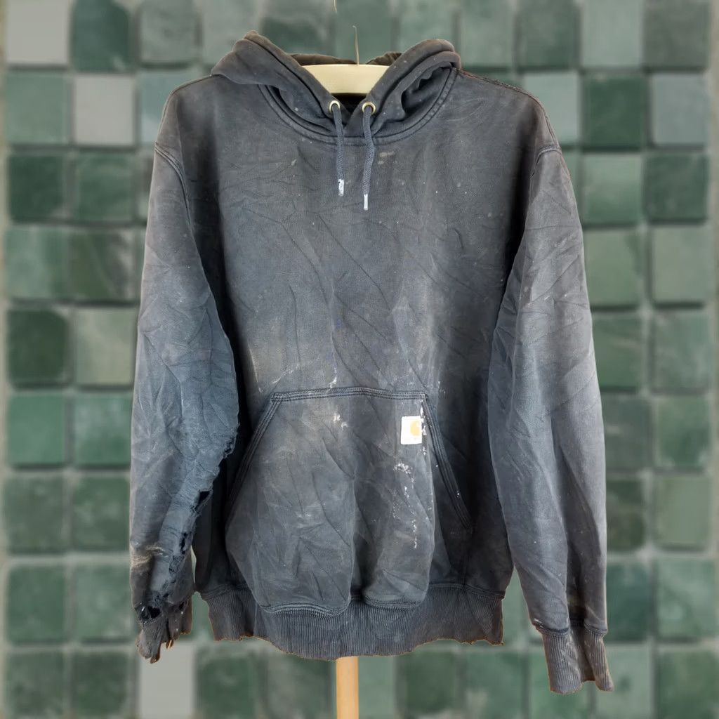 Carhartt VINTAGE Carhartt Hoodie Black Large Mens Distressed Worn Pullover Size L SSU Size US L / EU 52-54 / 3 - 1 Thumbnail