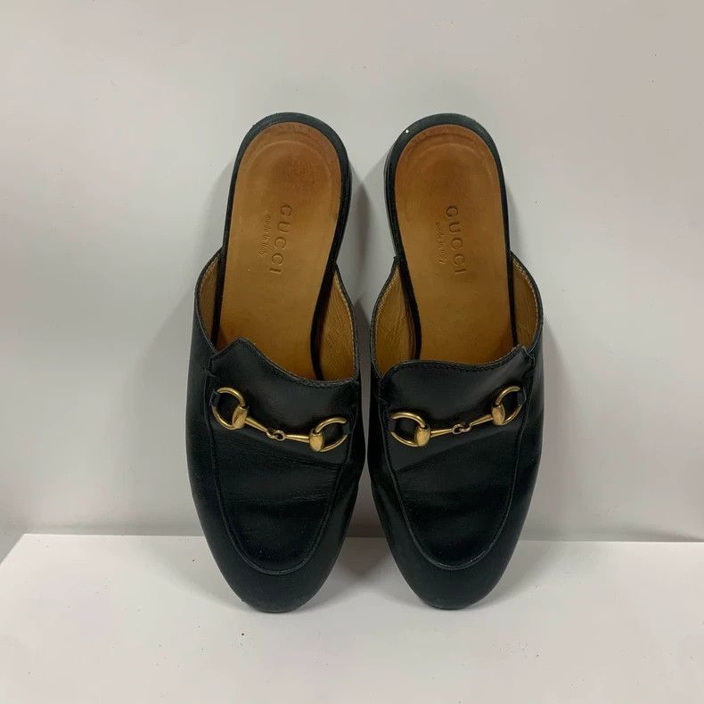 Gucci Gucci Black Classic SlipOn Shoes-2505 Size US 4 / IT 34 - 3 Thumbnail
