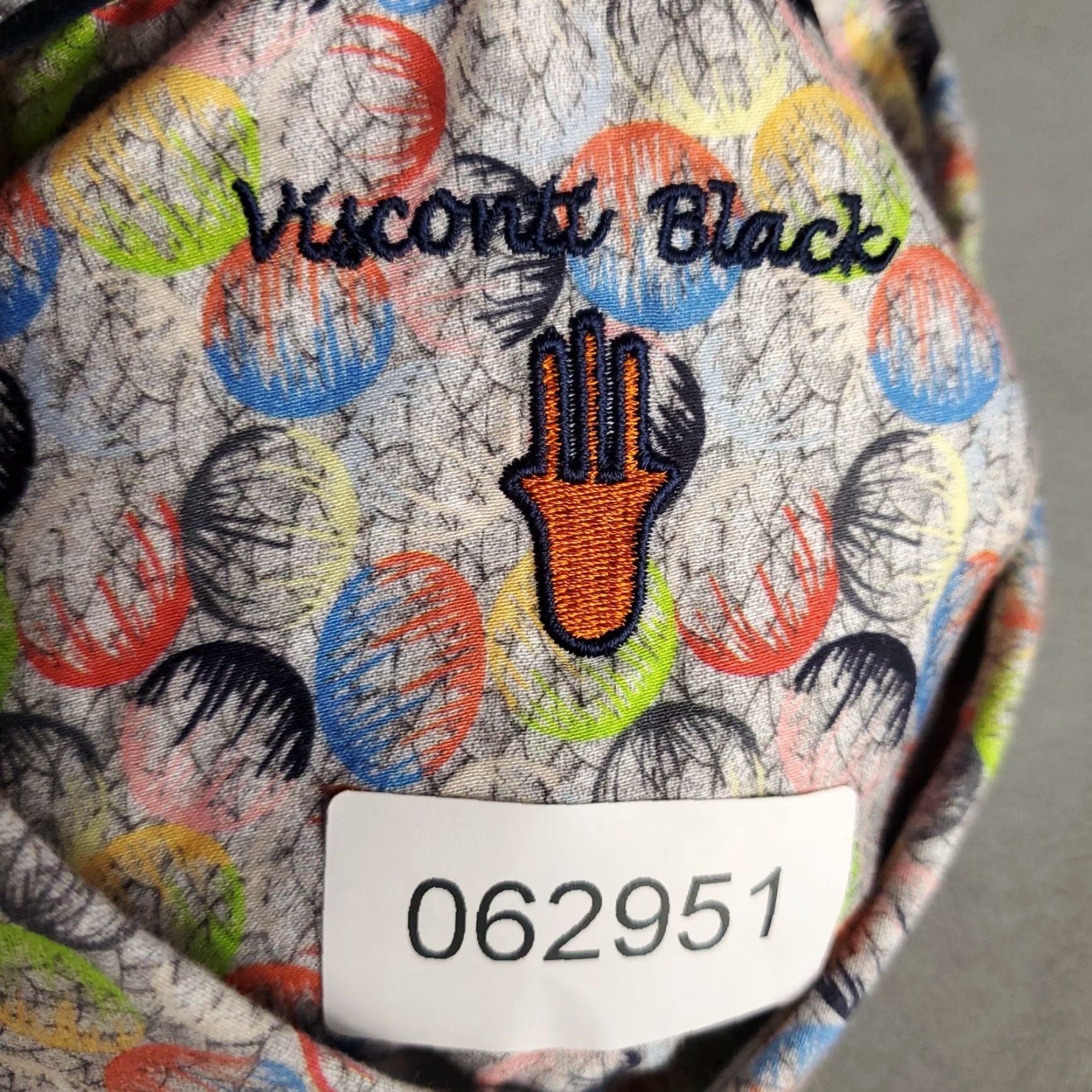 Luchiano Visconti Visconti Black Shirt Mens 3XLB Blue Gray Abstract Casual Button-Up Long Sleeve Size US XXL / EU 58 / 5 - 7 Thumbnail