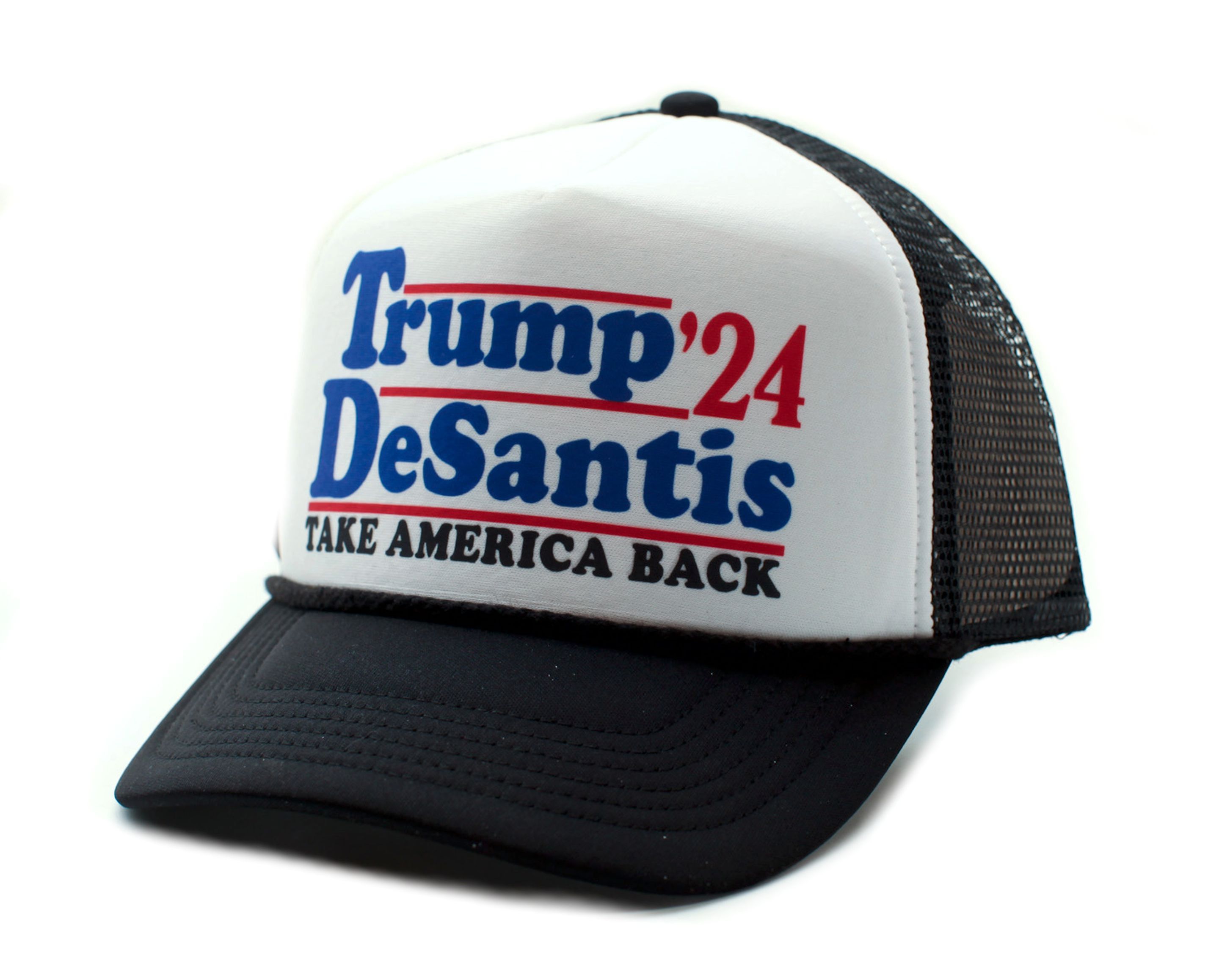 Other Trump DeSantis 2024 Hat Take America Back Cap Black/White Size ONE SIZE - 1 Preview