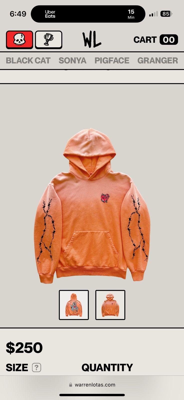 Warren Lotas Warren Lotas Hard Love Hoodie The Chose Few Exclusive XL Grailed