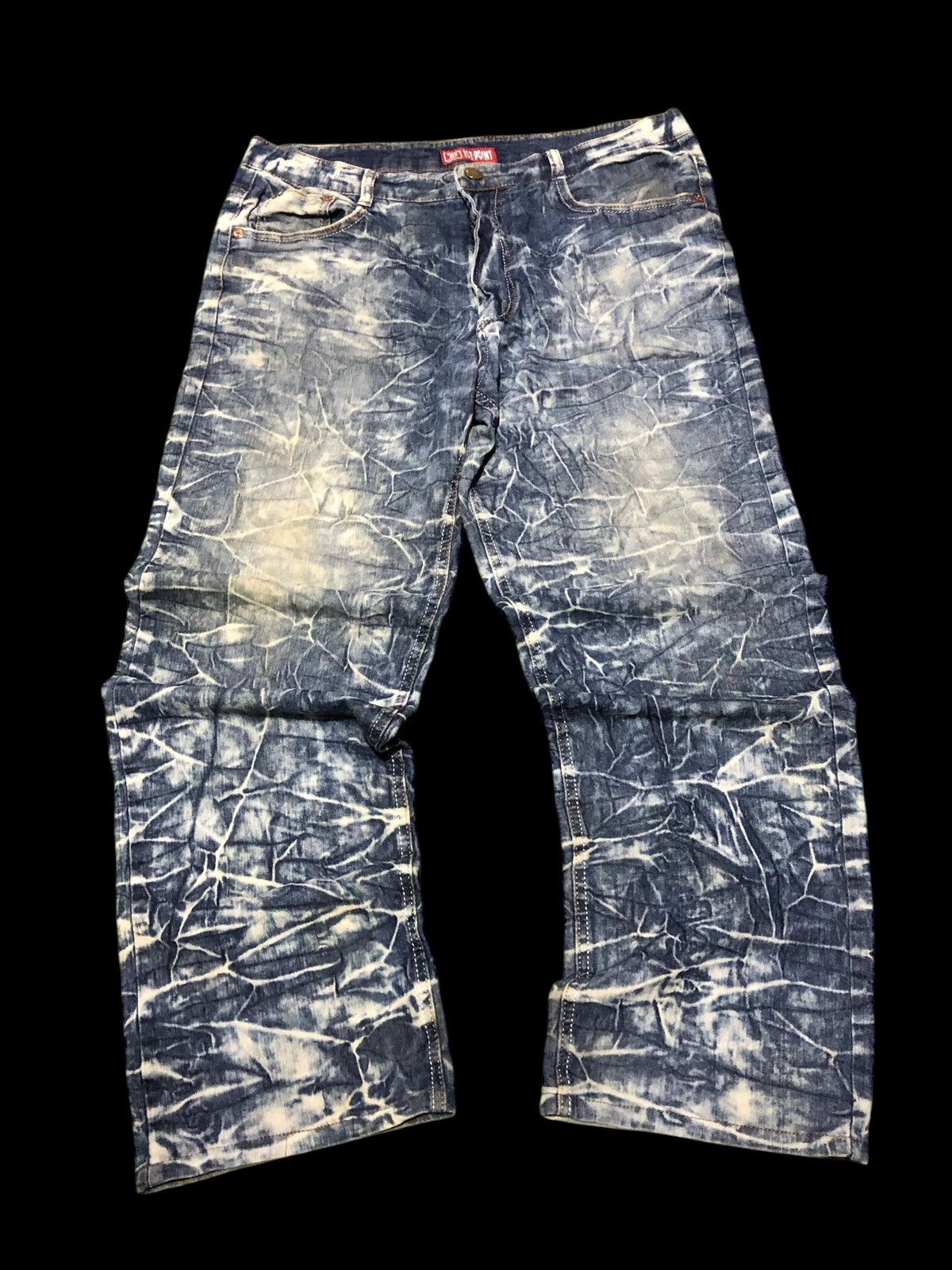 Designer × Japanese Brand × Vintage ❤️‍🔥RARE ICE POINT EMBROIDERED LOGO ACID WASH DESIGN DENIM❤️‍🔥 Size US 36 / EU 52 - 2 Thumbnail
