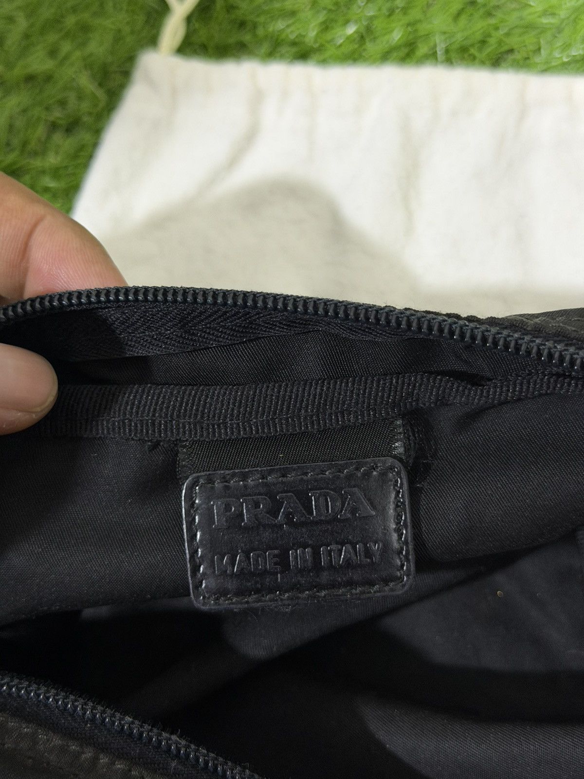 Vintage Vintage Prada Cosmetic pouch Bag Black Nylon Size ONE SIZE - 7 Thumbnail