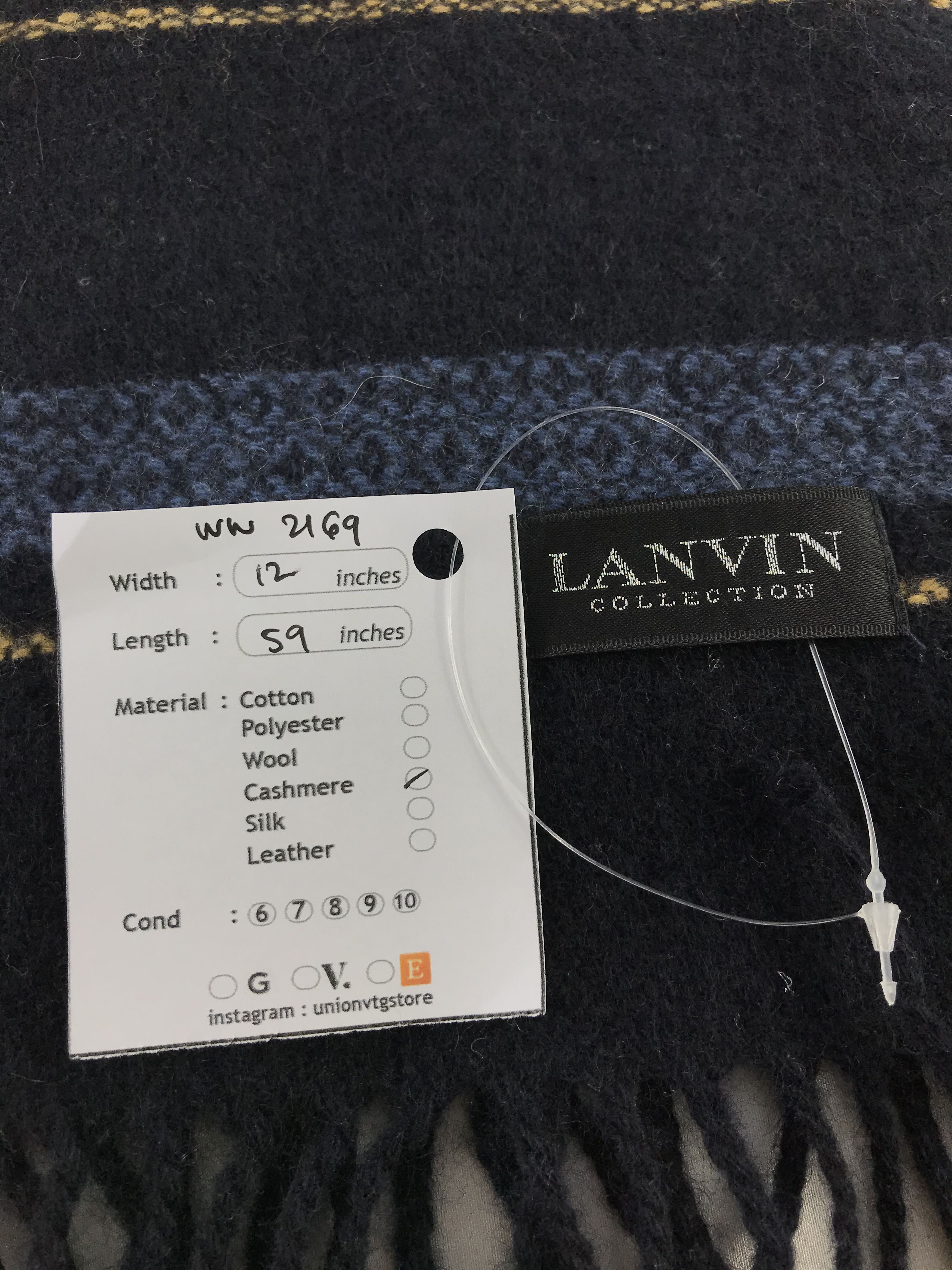 Lanvin × Vintage Lanvin Scarf / Muffler / Neckwear - WW2169 Size ONE SIZE - 4 Thumbnail