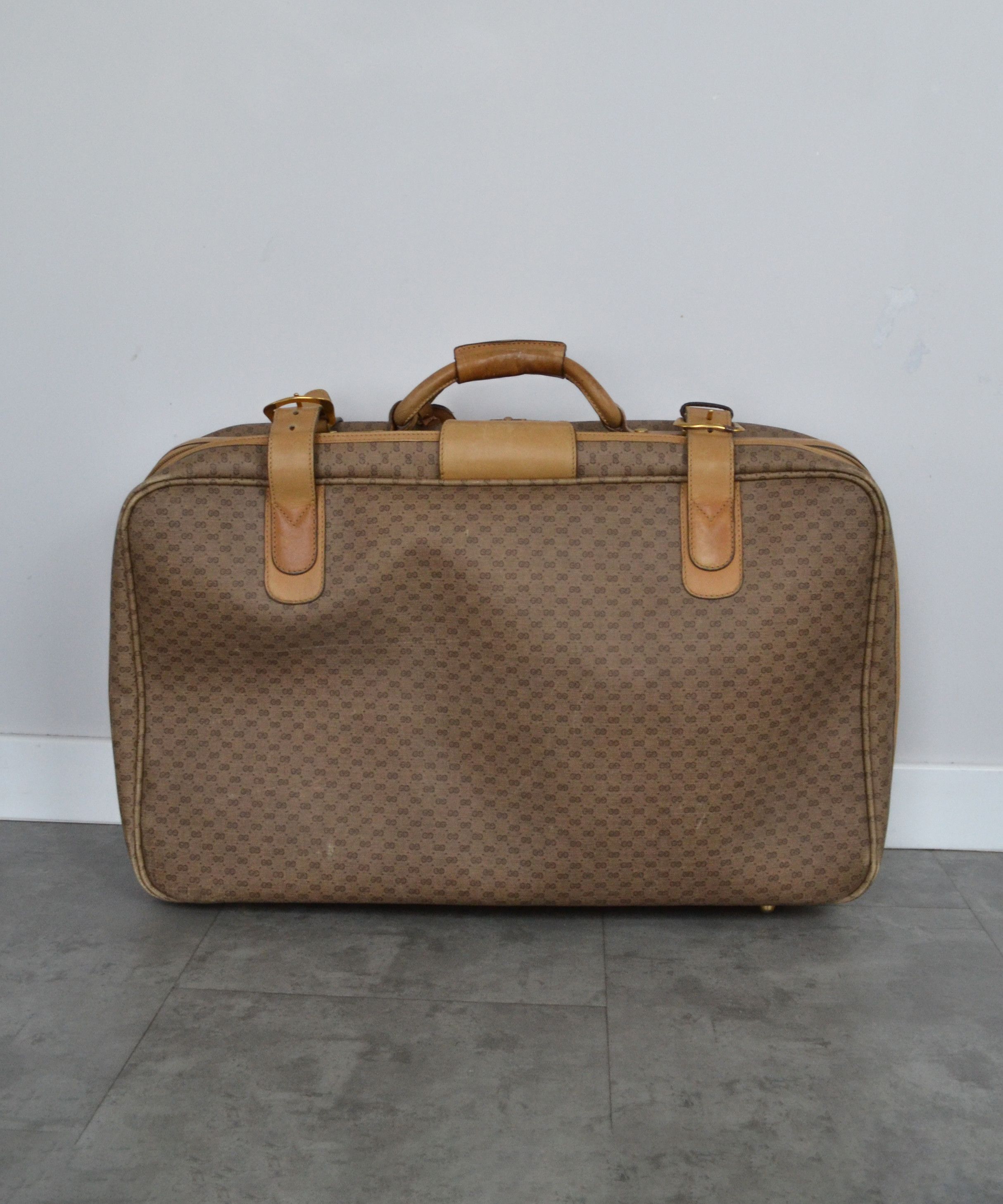 Gucci GUCCI Luggage Bag Monogram GG Logo Suitcase Brown Leather Size ONE SIZE - 5 Thumbnail