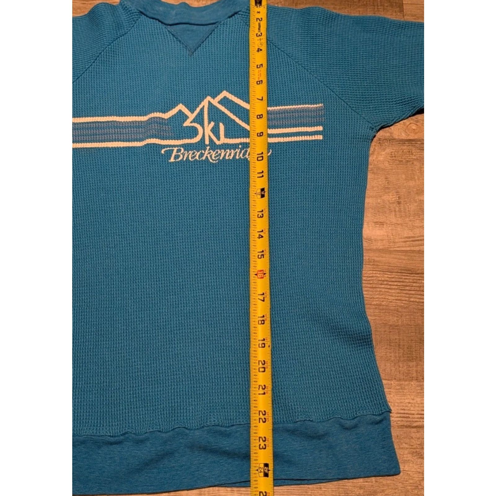 Vintage VINTAGE Breckenridge Ski Shirt Women's Blue Waffle Knit Long Sleeve Crew Neck Size S 80s Size S / US 4 / IT 40 - 7 Thumbnail