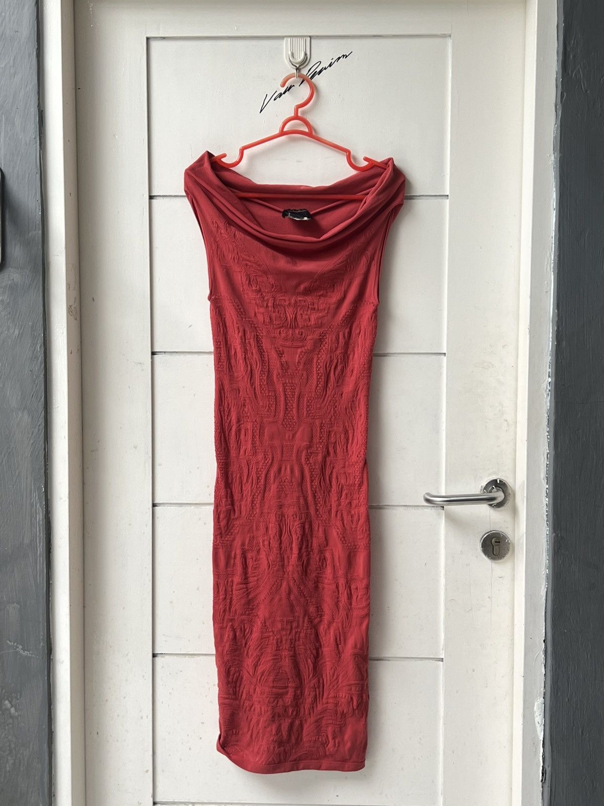 Roberto Cavalli Class Roberto Cavalli Red Midi Dress Size XS / US 0-2 / IT 36-38 - 1 Thumbnail