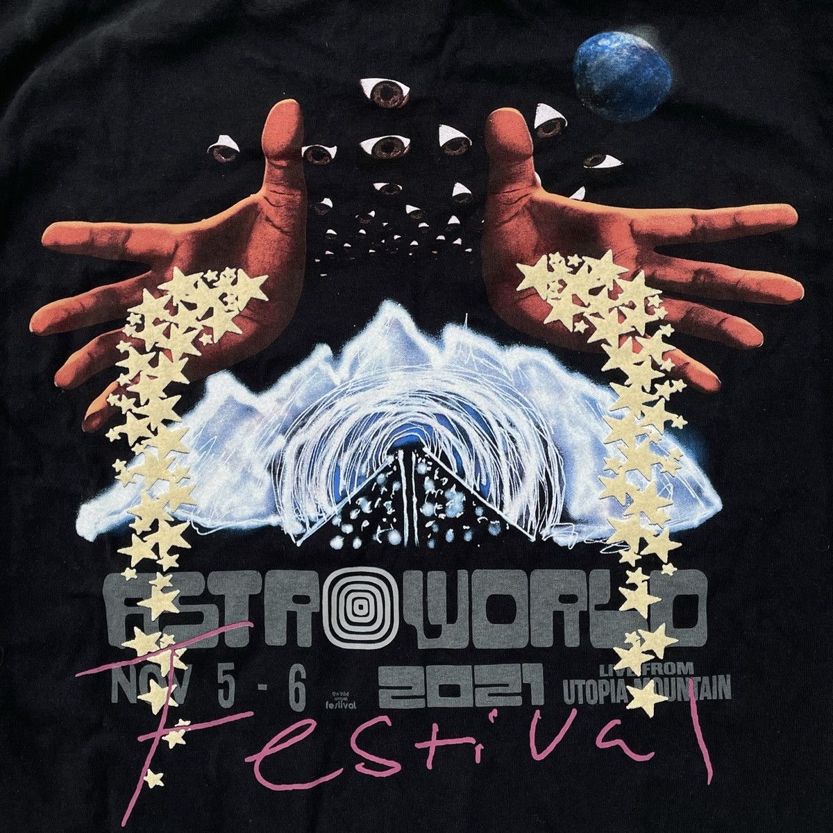 Travis Scott Rare Astrofest 2021 Travis Scott Goat shirt Utopia Mountain Size US M / EU 48-50 / 2 - 8 Thumbnail