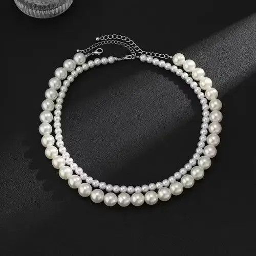 Jewelry Double Layered Big Pearl Necklace Size ONE SIZE - 2 Thumbnail