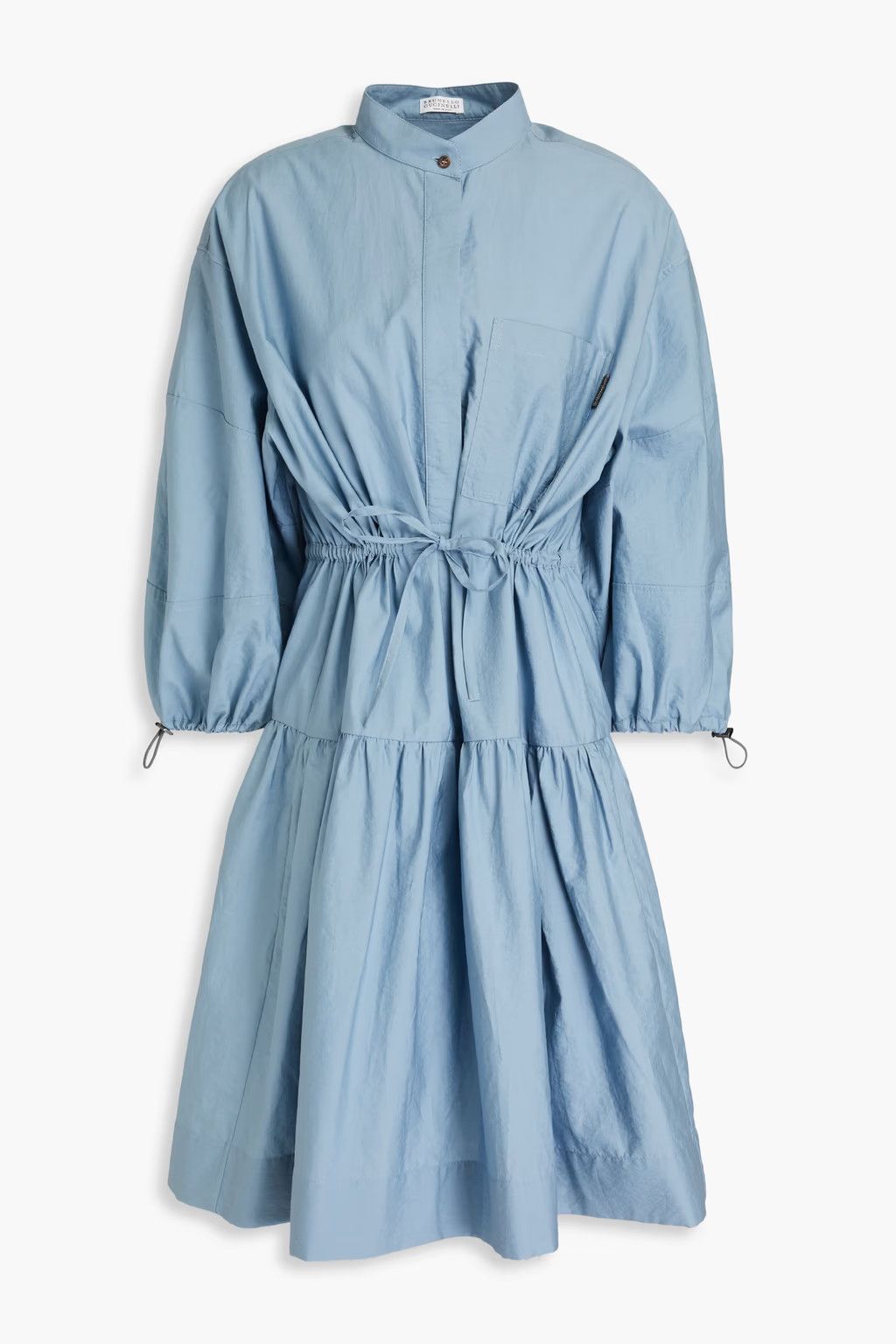 image of Brunello Cucinelli O1W1Db10524 Dress In Pastel Blue, Women's (Size Large)