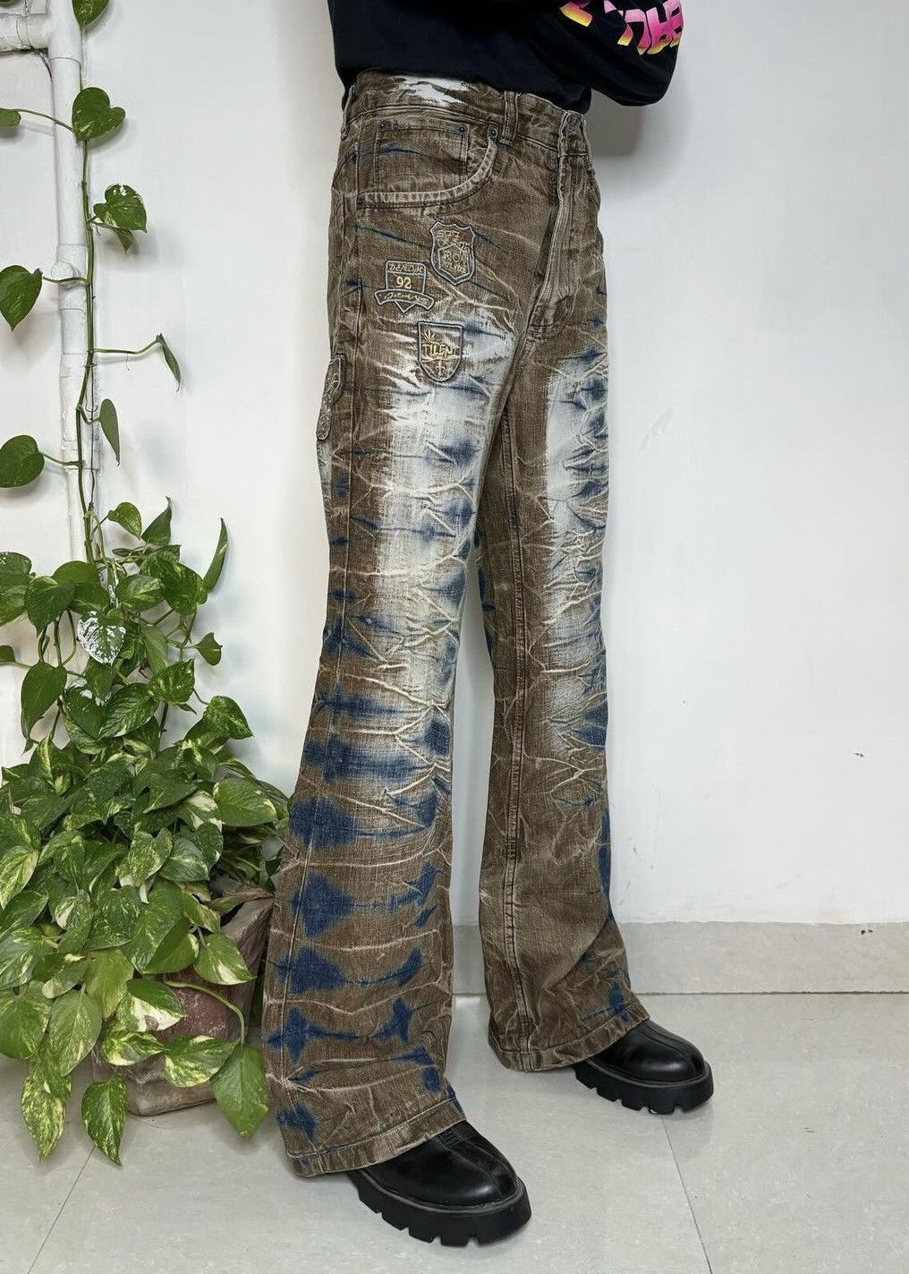 If Six Was Nine Vintage flare mud wash Japanese denim jeans. Size US 31 - 2 Thumbnail