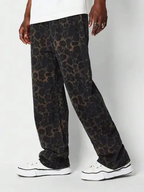 Jean Noriyo x Jingu Leopard Pattern jeans Loos Fit Size US 33 - 8 Thumbnail