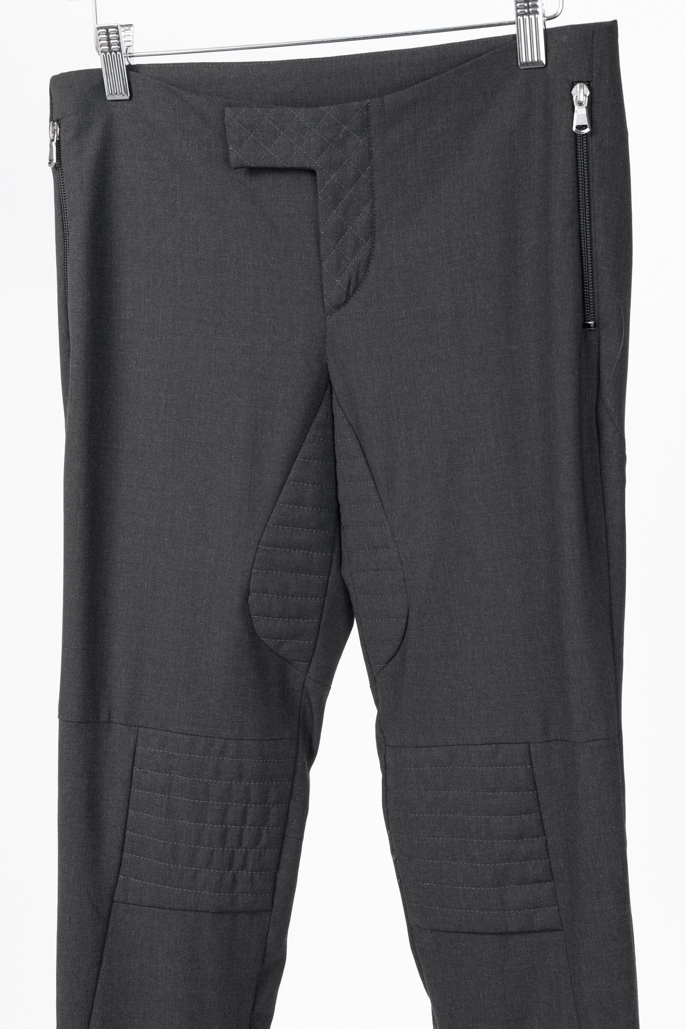 Brunello Cucinelli Brunello Cucinelli Stretch-Wool Quilted Zip-Hem Trousers Size 27" / US 4 / IT 40 - 3 Thumbnail