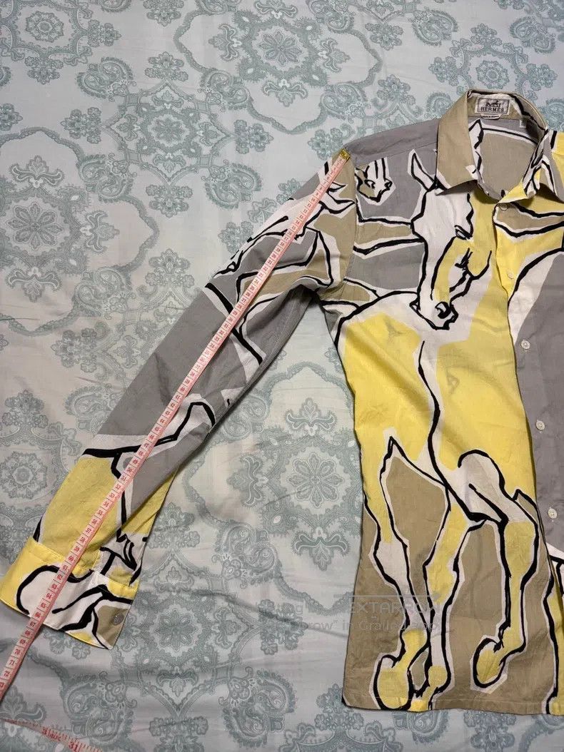 Hermes Hermes size 39 “Artistic Horse” printed show shirt Size US S / EU 44-46 / 1 - 6 Thumbnail
