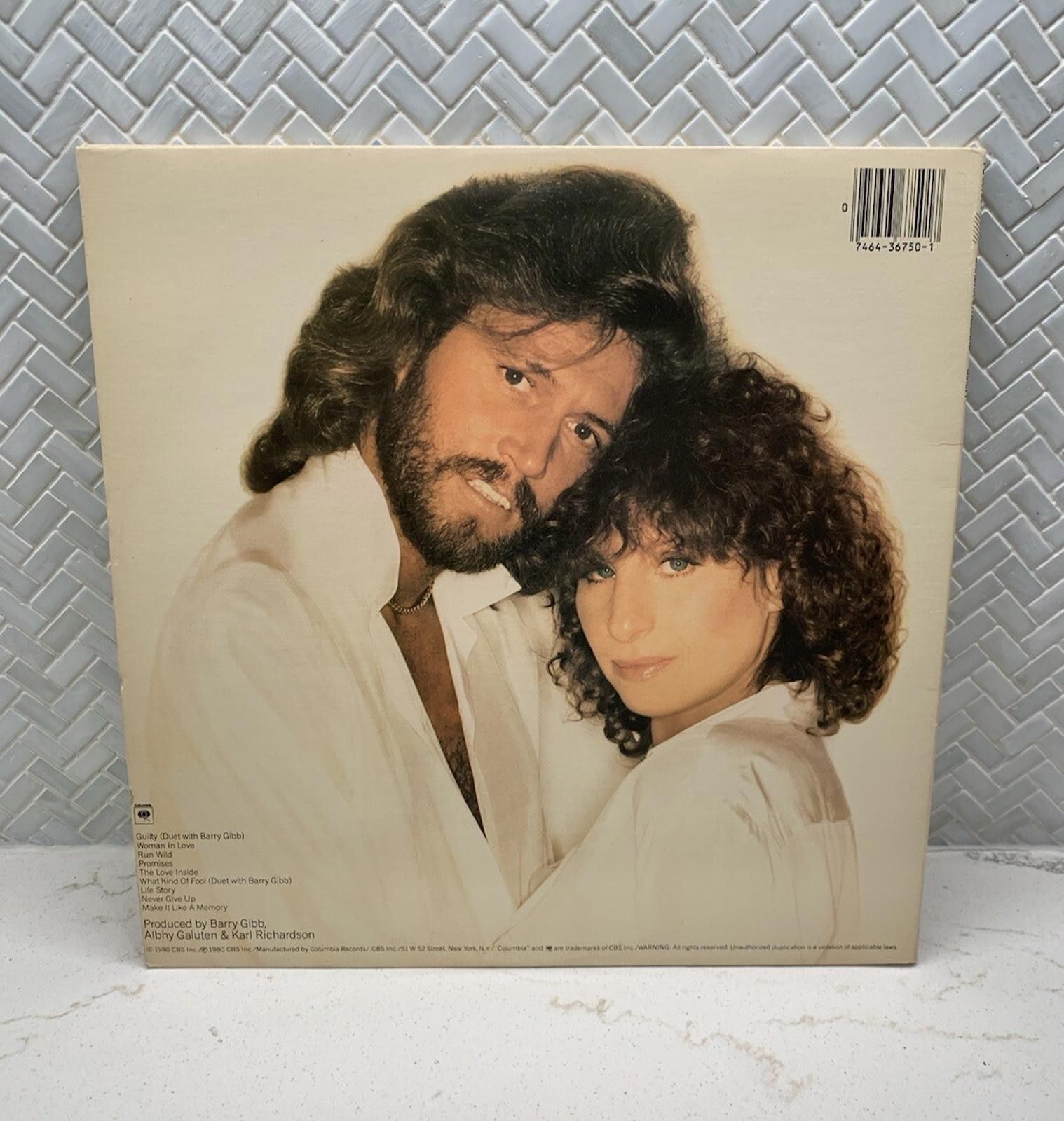 Designer GUILTY by Barbra Streisand Barry Gibb Vintage Vinyl LP 1980 Size ONE SIZE - 2 Thumbnail
