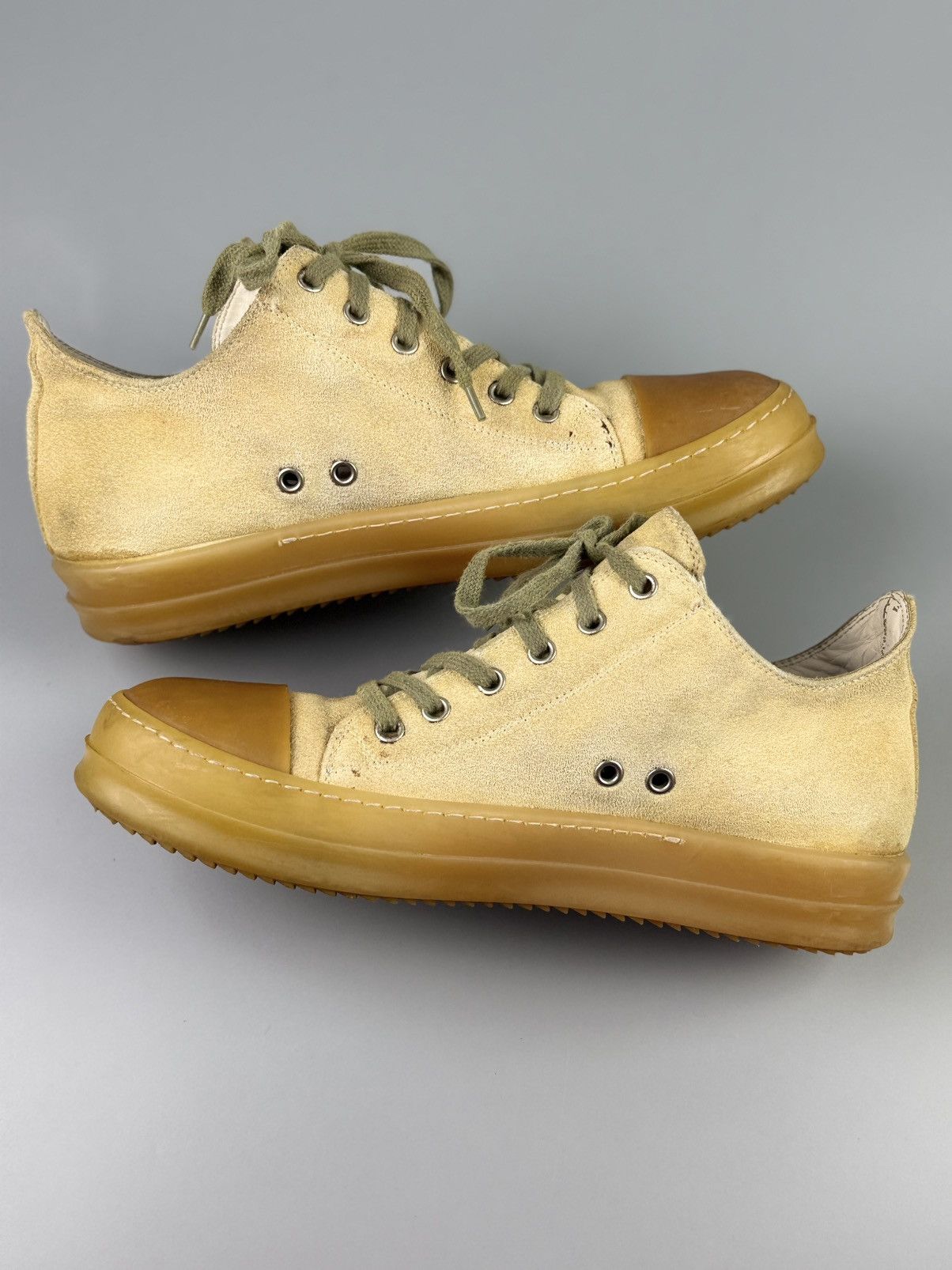 Rick Owens Rick Owens - Gum Sole Suede ‘Ramones’ Low Top Sneakers Size US 8 / EU 41 - 6 Thumbnail